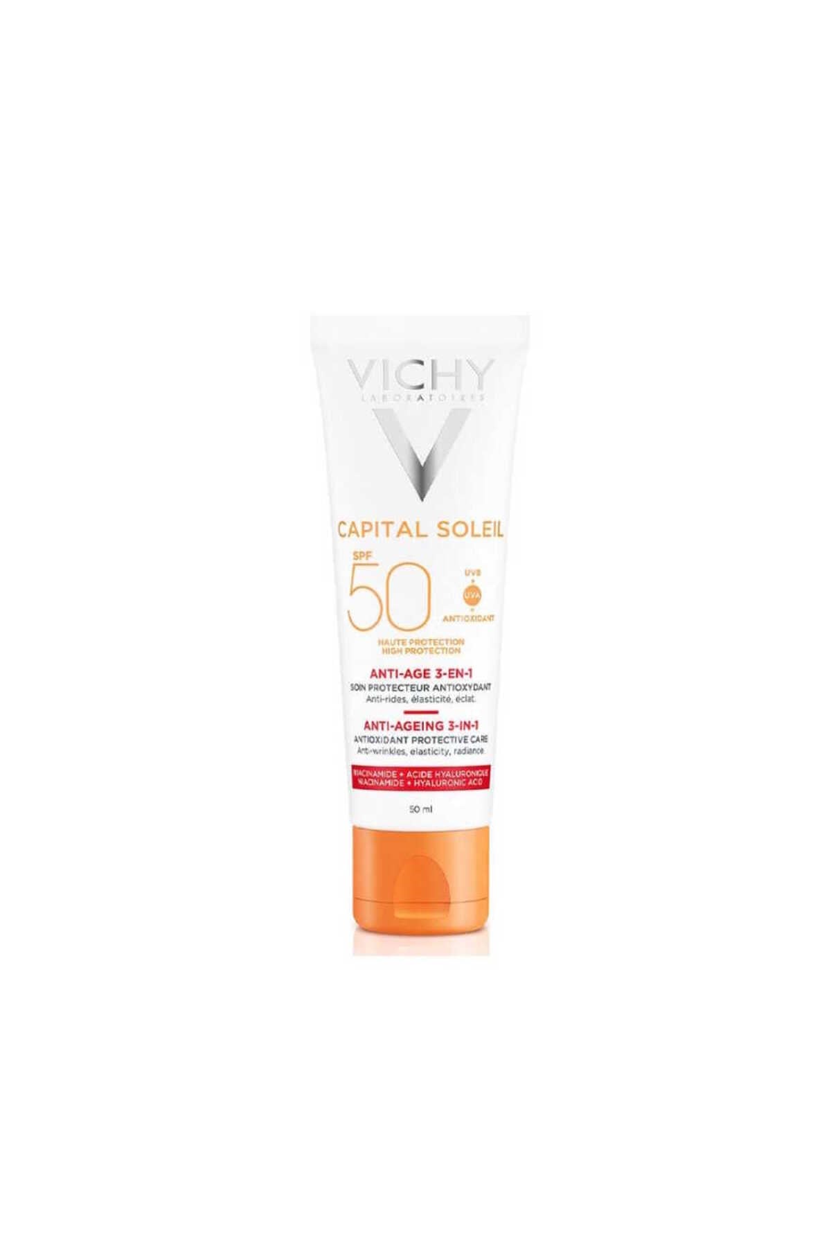 Capital Soleil Anti Ageing 3 in 1 SPF50 Yaşlanma Karşıtı Yüz Bakım Kremi 50 ml