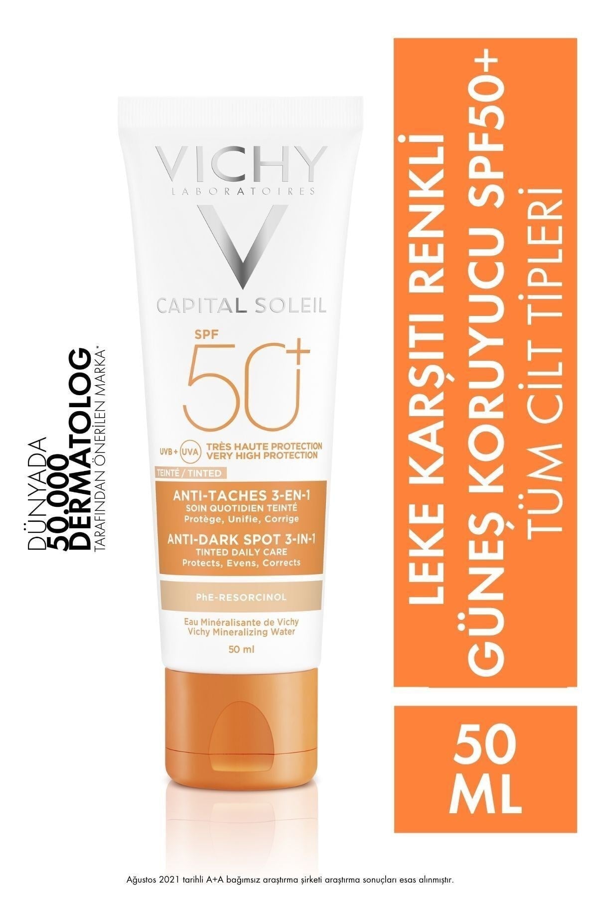 Capital Soleil Spf 50+Yüz Güneş Kremi 50 ml