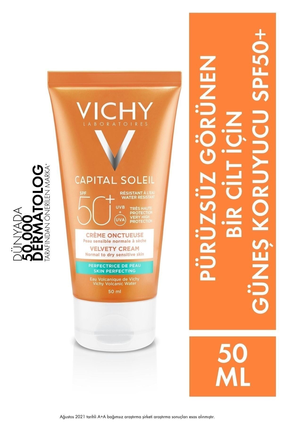 Capital Soleil Spf50+ Velvety Pürüzsüz Görünen Bir Cilt İçin Güneş Koruyucu- 50ml