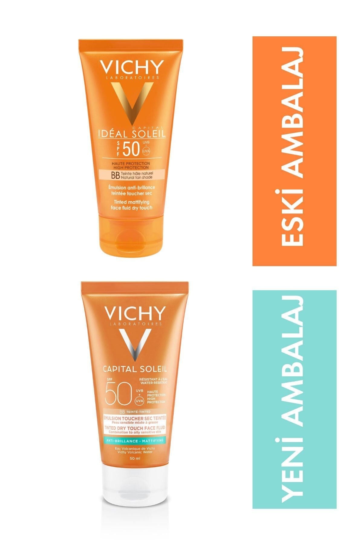 Capital Soleil SPF50+ Yağlı Ciltler İçin Renkli Yüksek Korumalı Yüz Güneş Kremi 50ml 333787132