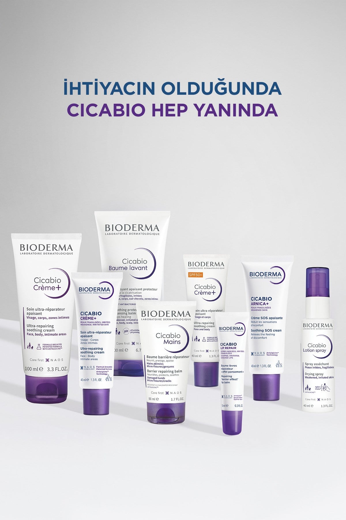 Cicabio Cream+ Bebek, Çocuk, Yetişkin için Onarıcı Yüz ve Vücut Bakım Kremi 40ml