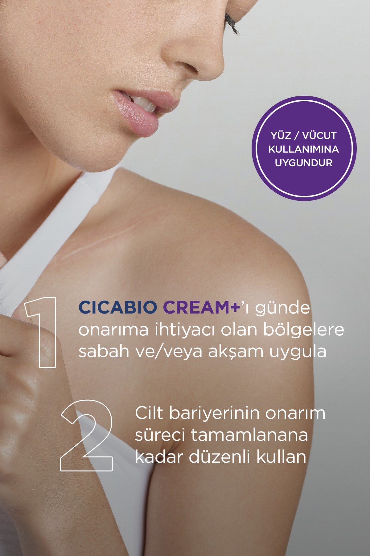 Cicabio Cream+ Bebek, Çocuk, Yetişkin için Onarıcı Yüz ve Vücut Bakım Kremi 40ml
