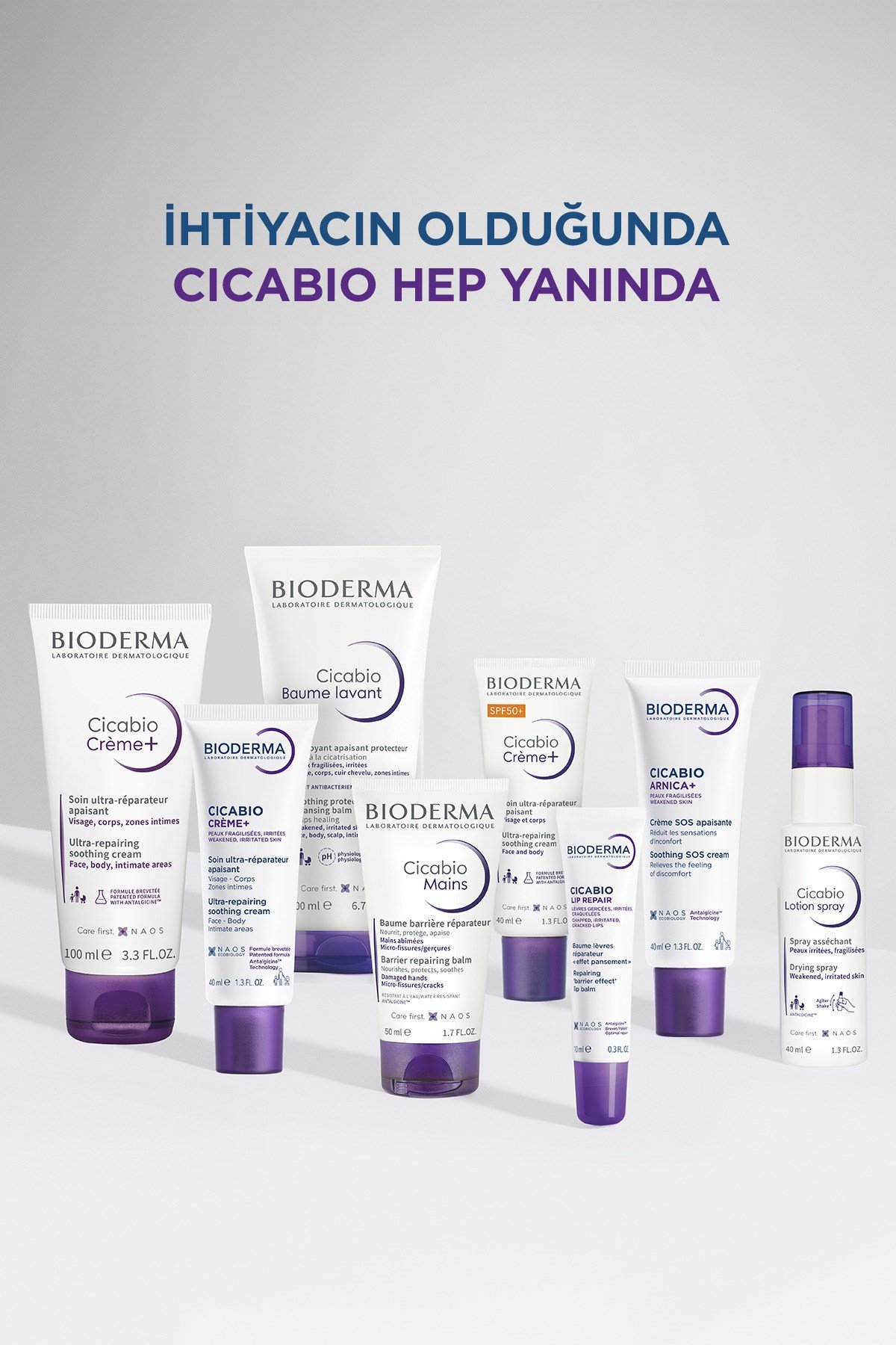 Cicabio Cream+ Bebek, Çocuk, Yetişkin için Onarıcı Yüz ve Vücut Bakım Kremi 40ml