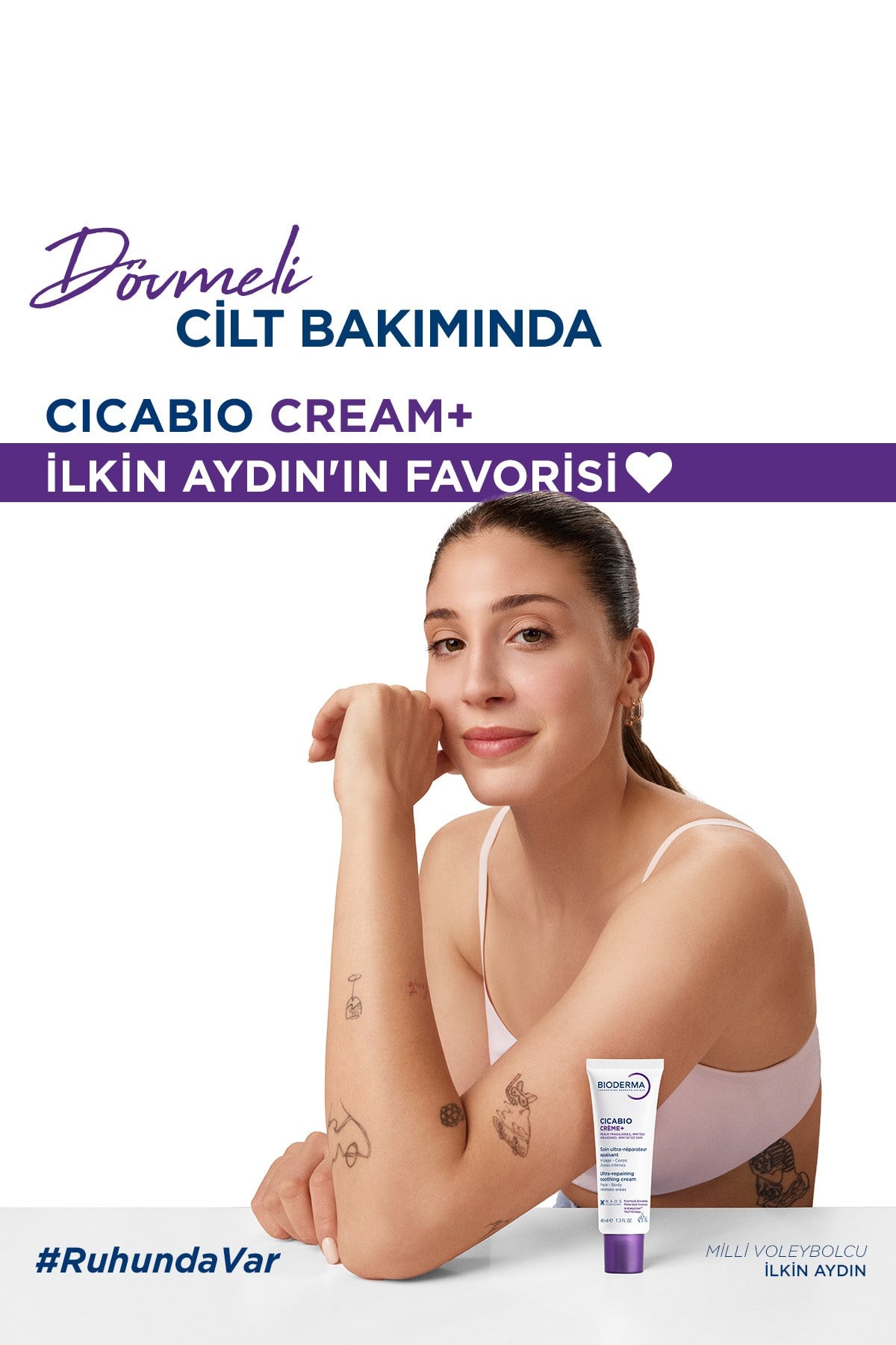 Cicabio Cream+ Bebek, Çocuk, Yetişkin için Onarıcı Yüz ve Vücut Bakım Kremi 40ml