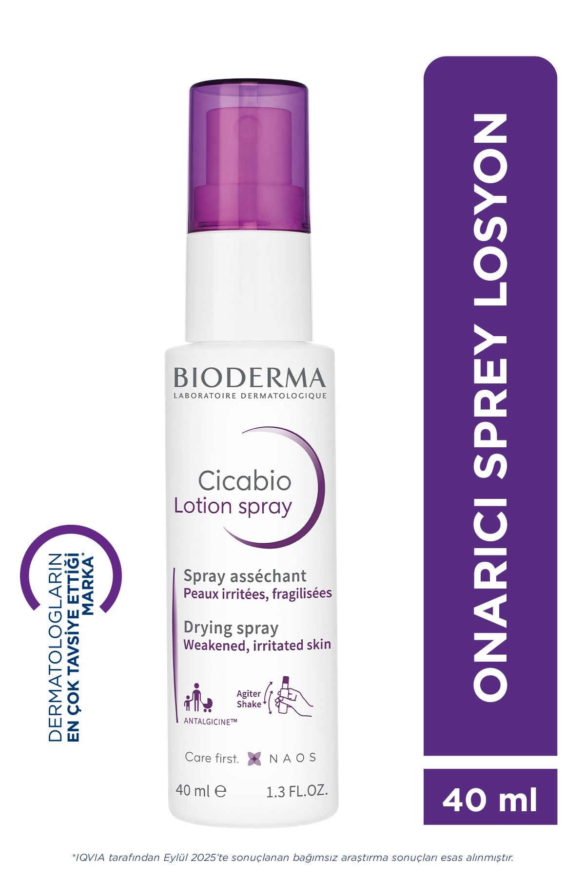 Cicabio Lotion Spray Bebek &Çocuk, Yetişkin, Yatıştırıcı, Onarıcı Yüz ve Vücut Sprey 40 ml