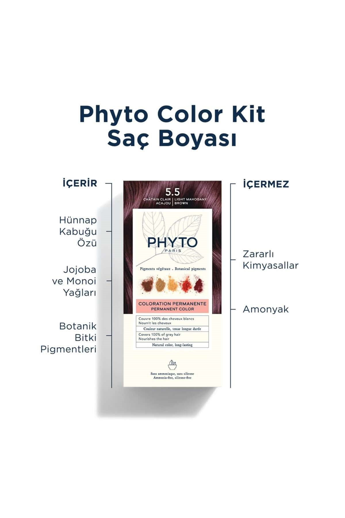 Color Amonyaksız Kalıcı Doğal Içerikli Bitkisel Saç Boyası 5.5 Açık Kestane Akaju