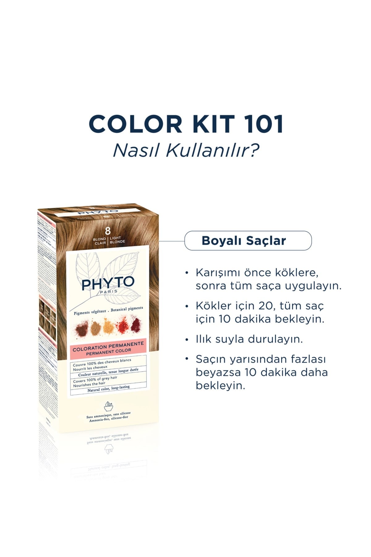 Color Amonyaksız Kalıcı Doğal Içerikli Bitkisel Saç Boyası 8 Sarı