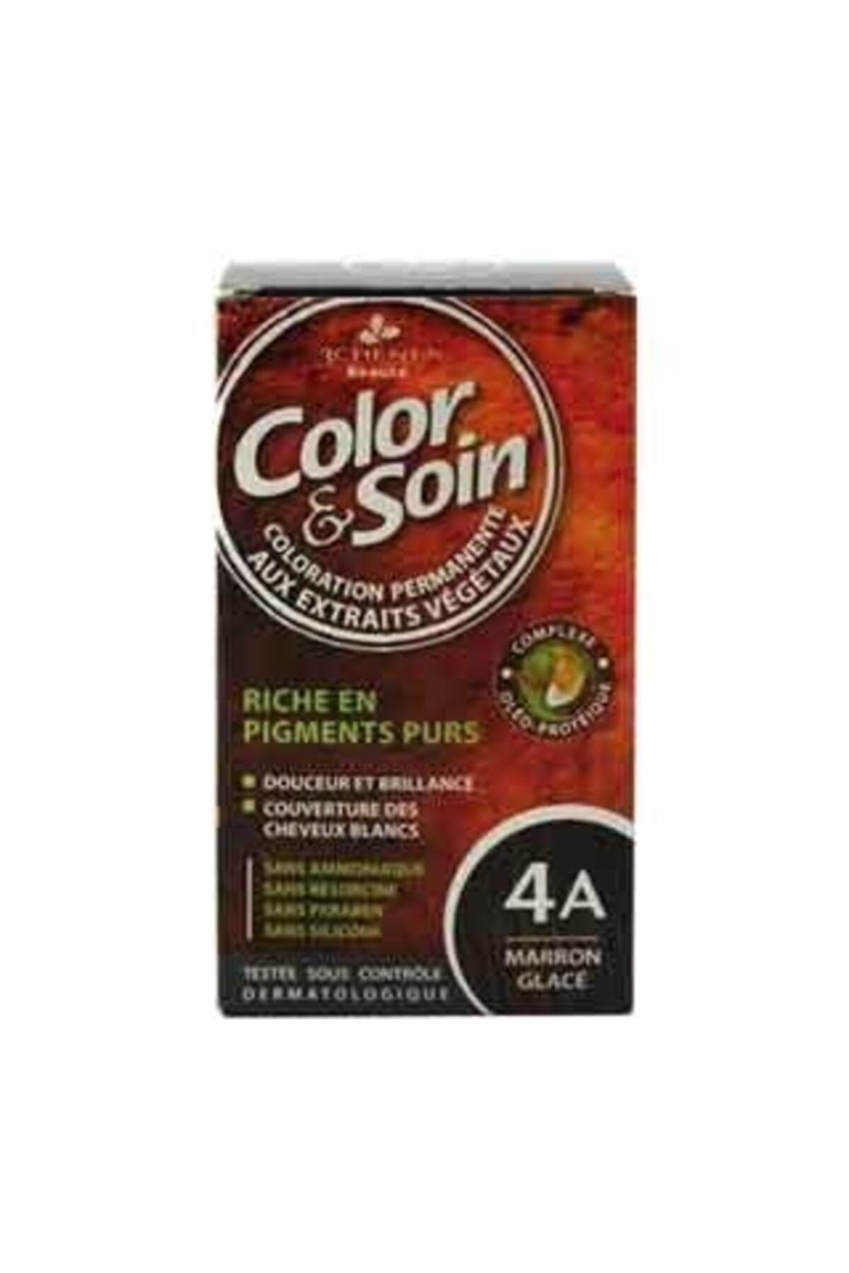 Color And Soin Tamamen Bitkisel Organik Saç Boyası 4a Marron Glace