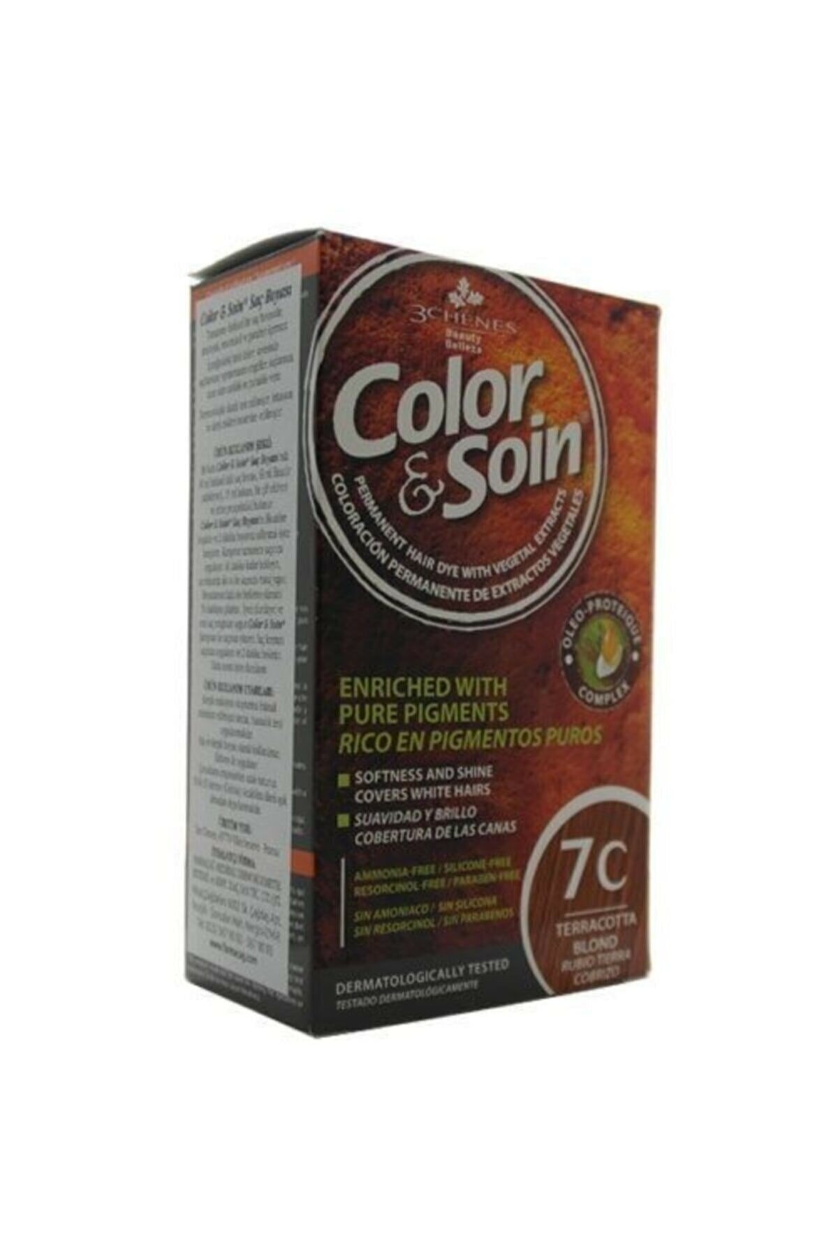 Color And Soin Tamamen Bitkisel Organik Saç Boyası 7c Terracotta Sarısı