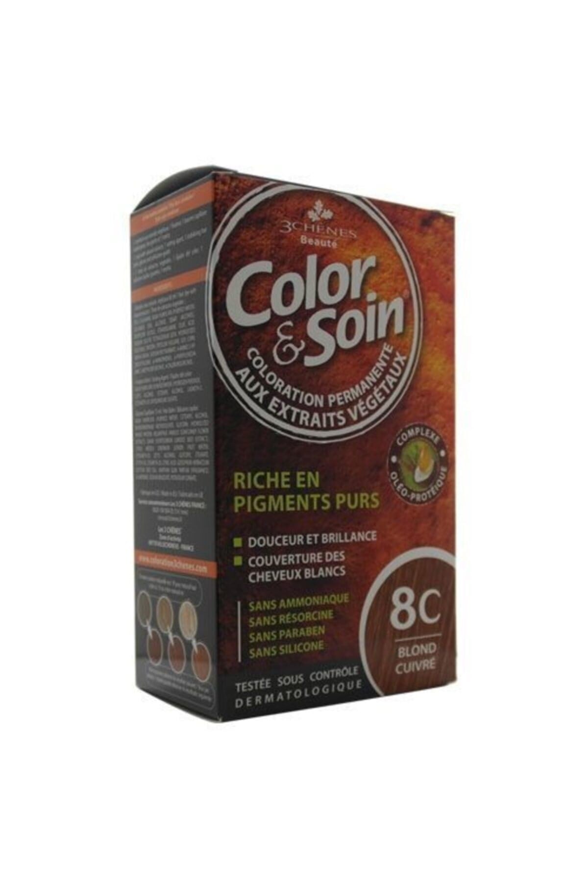 Color And Soin Tamamen Bitkisel Organik Saç Boyası 8c Bakır Sarısı