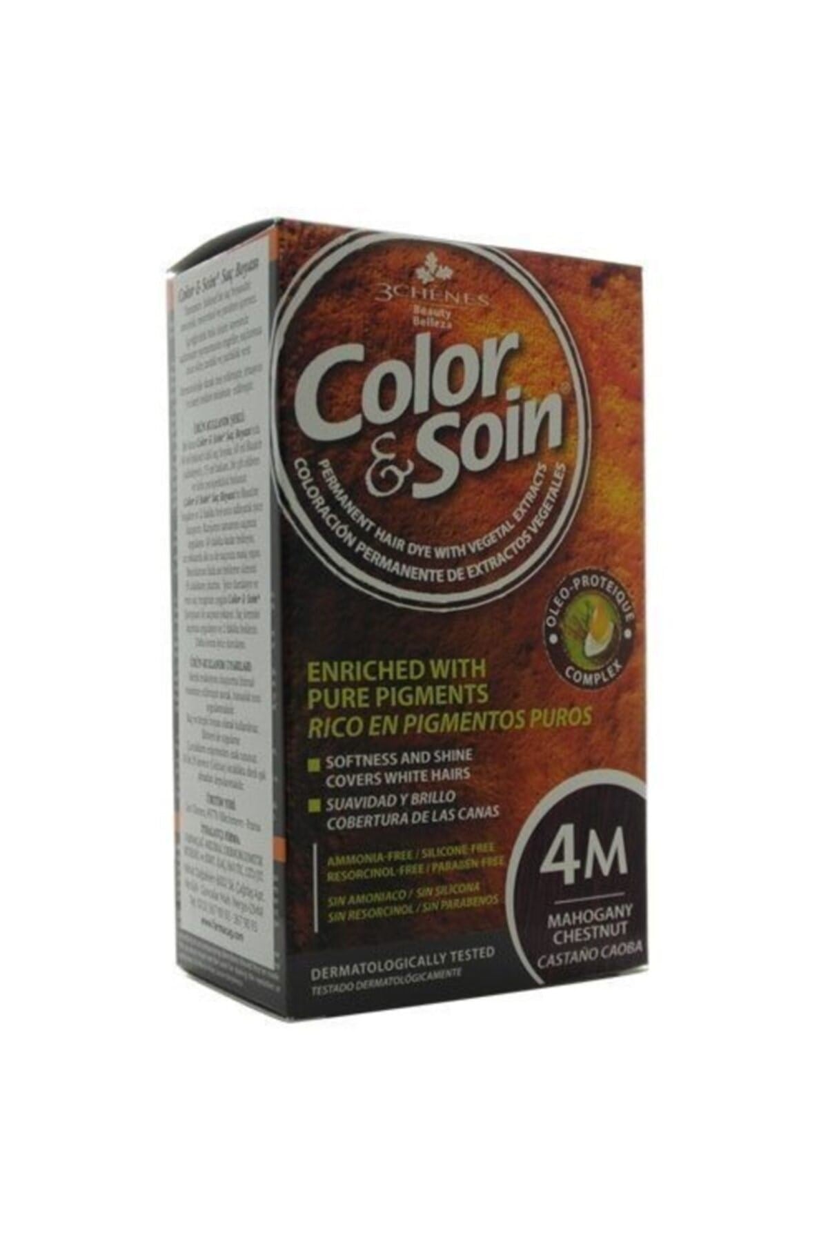 Color And Soin Tamamen Bitkisel Organik Saç Boyası 4m Maun Kestanesi