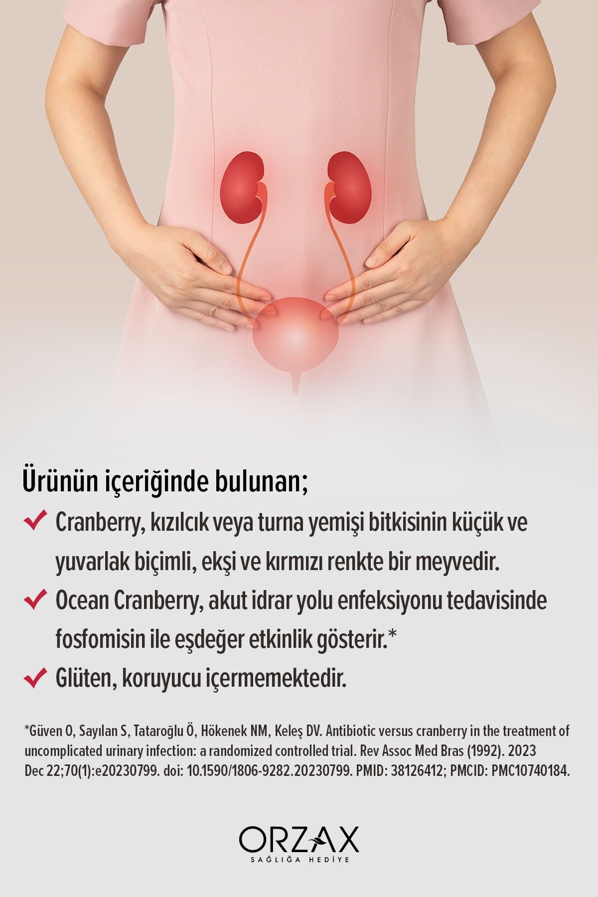Cranberry - Turna Yemişi Ekstresi Proantosiyanidin (PAC) İçeren Takviye Edici Gıda- 30 Kapsül