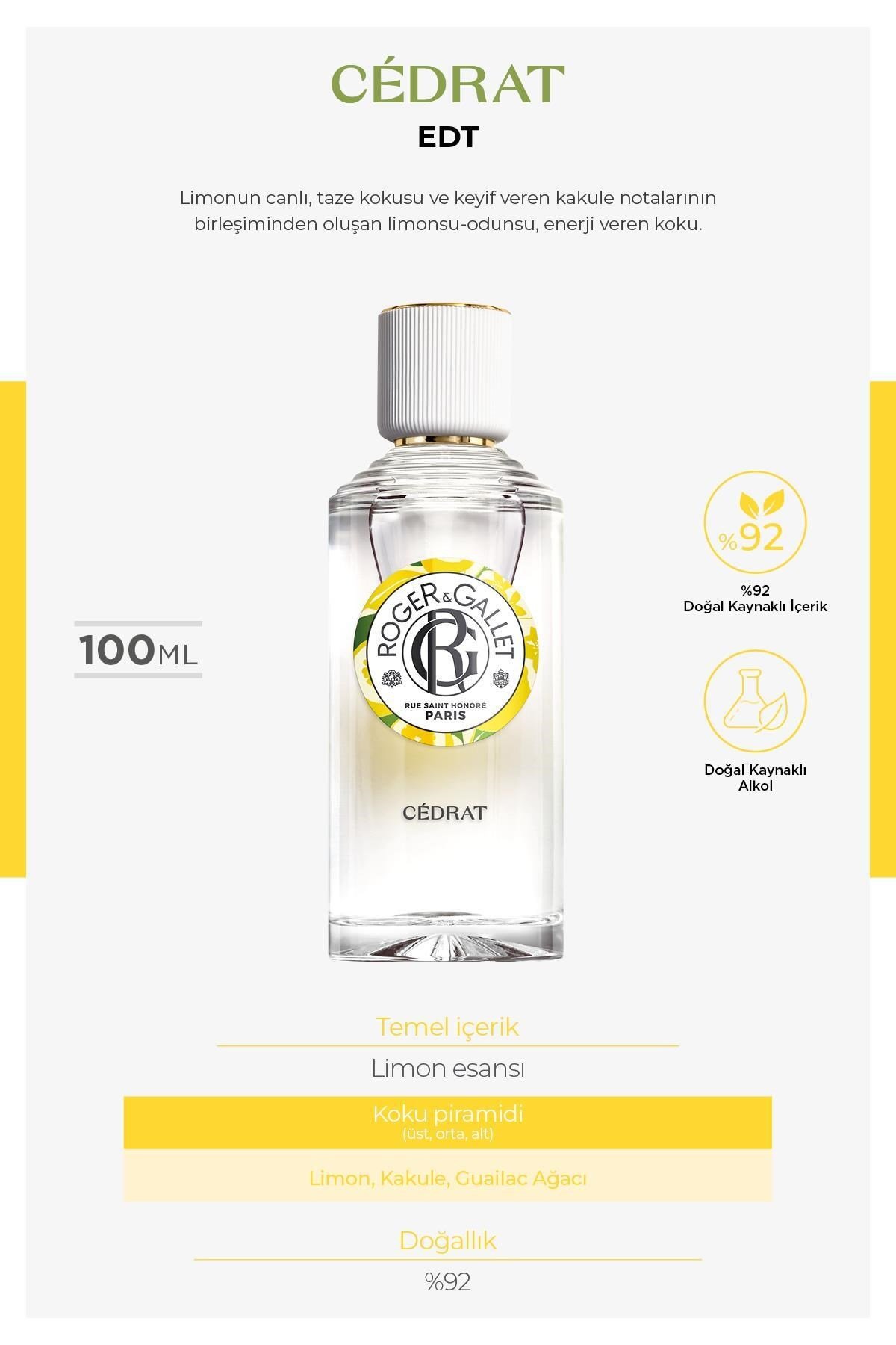 Cétrat Edt Limonsu Odunsu Parfüm 100ml & Duş Jeli & Sabun 3lü Avantaj Seti