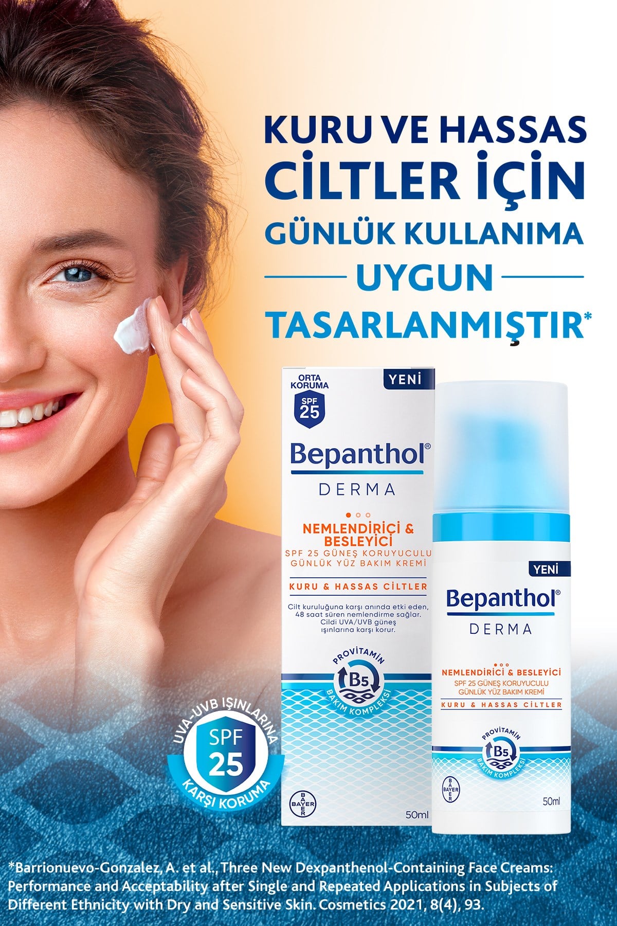 Derma Nemlendirici Ve Besleyici Spf 25 Günlük Yüz Bakım Kremi 50 ml - Günlük Yoğun Nemlendirici