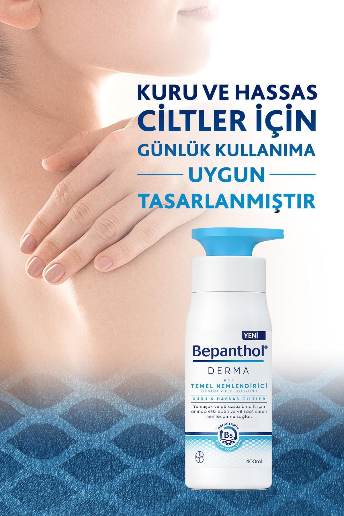 Derma Temel Nemlendirici Losyon 400 Ml Kuru, Hassas Ciltler, Günlük Yoğun Nemlendirici