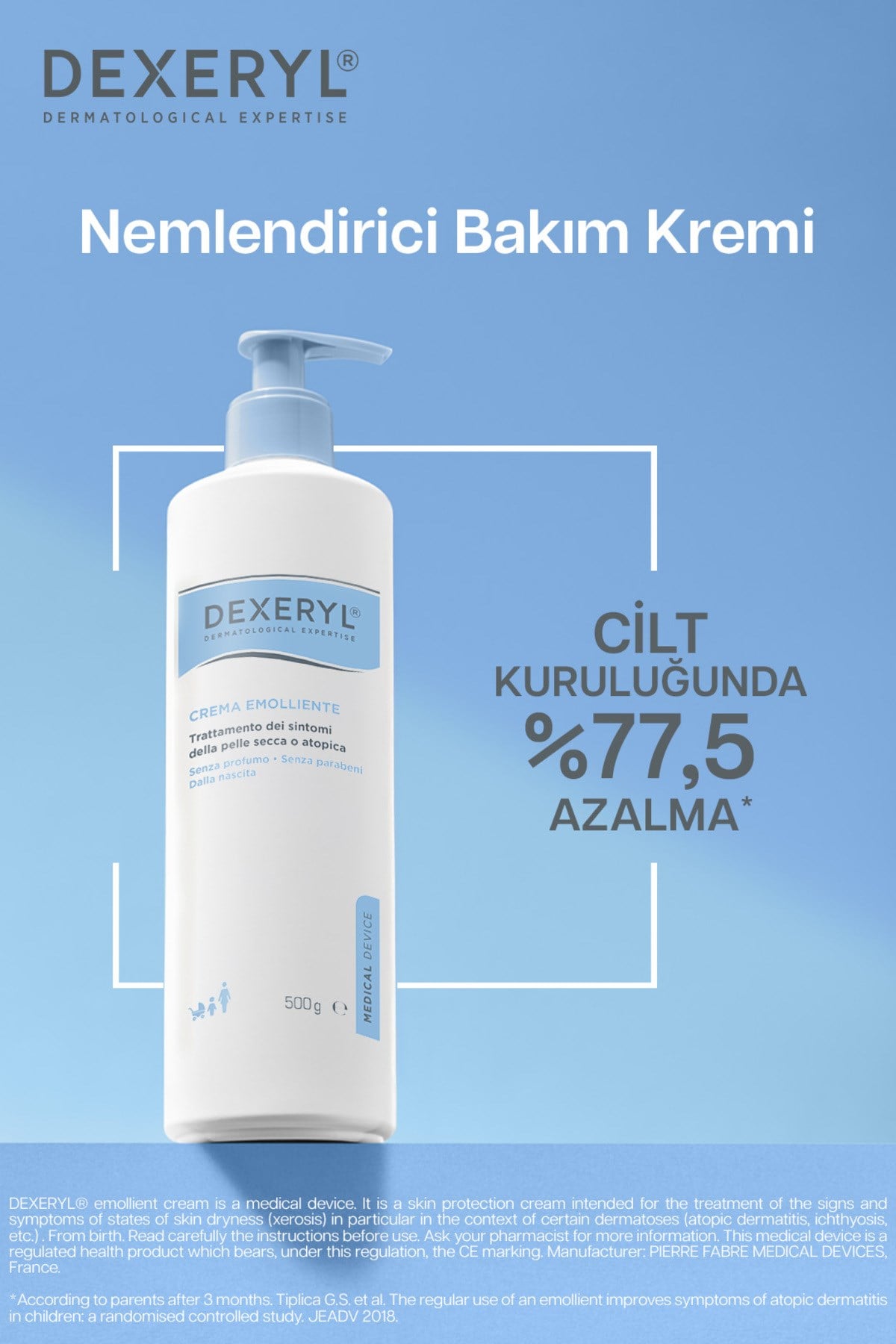 Emollient Cream Çok Kuru ve Atopiye Eğilimli Ciltler İçin Krem 500 ml