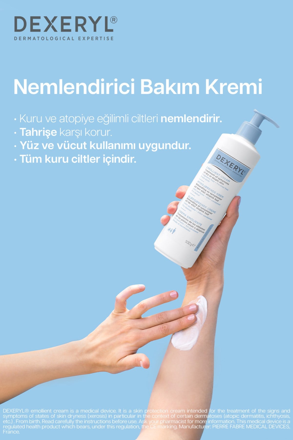 Emollient Cream Çok Kuru ve Atopiye Eğilimli Ciltler İçin Krem 500 ml