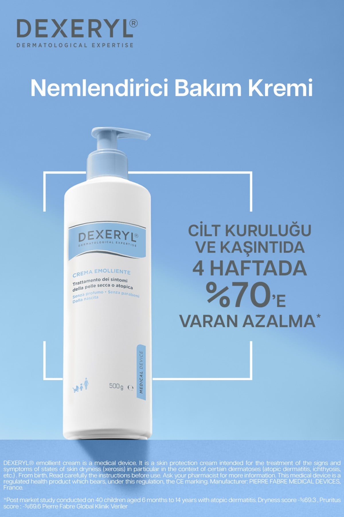 Emollient Cream Çok Kuru ve Atopiye Eğilimli Ciltler İçin Krem 500 ml