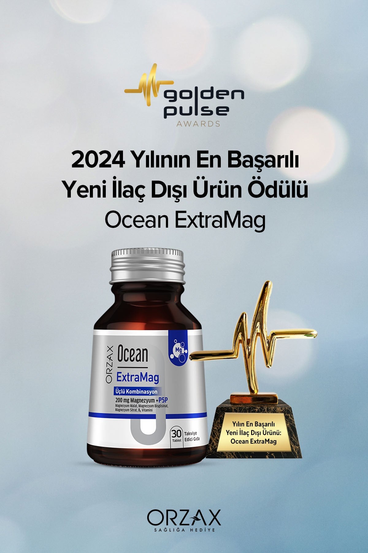 ExtraMag Üçlü Kombinasyon Magnezyum 200 mg Takviye Edici Gıda 30 Tablet