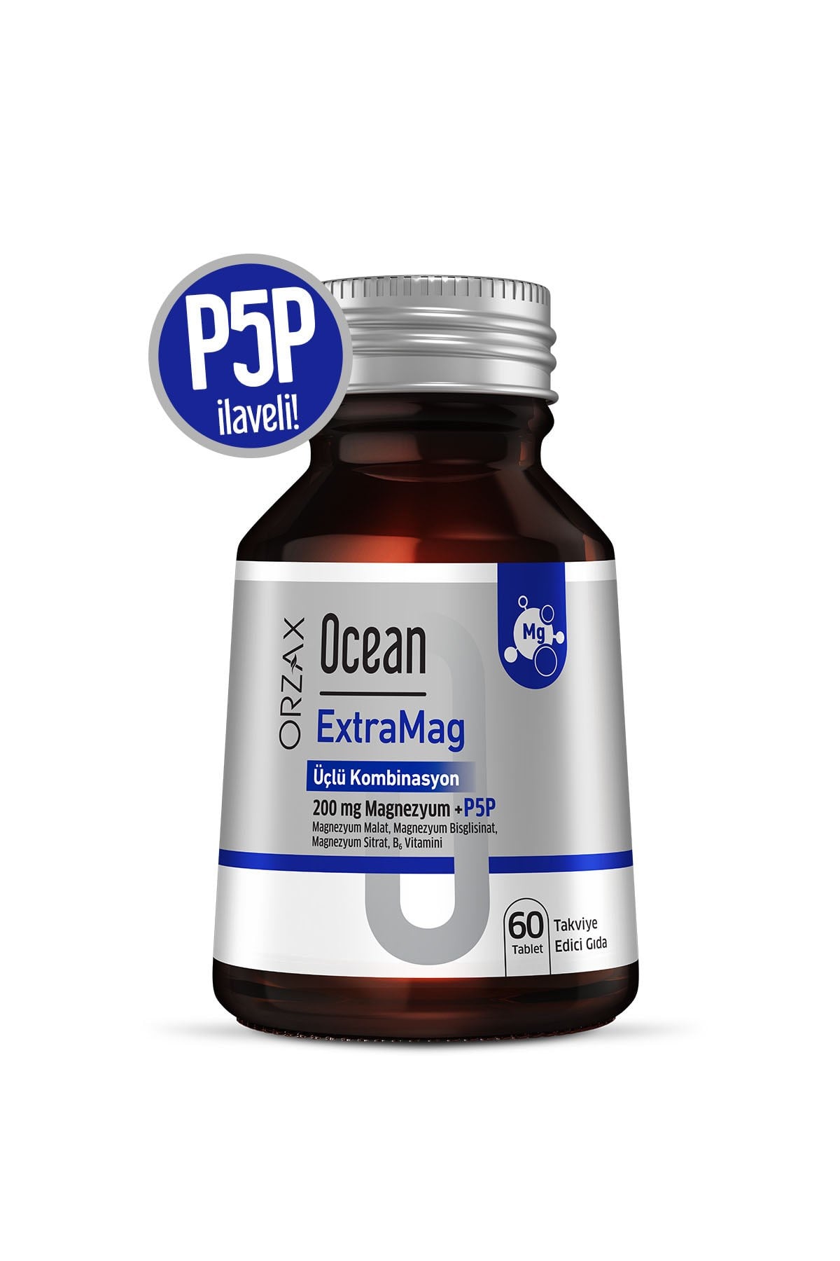 ExtraMag Üçlü Kombinasyon Magnezyum 200 mg Takviye Edici Gıda 60 Tablet