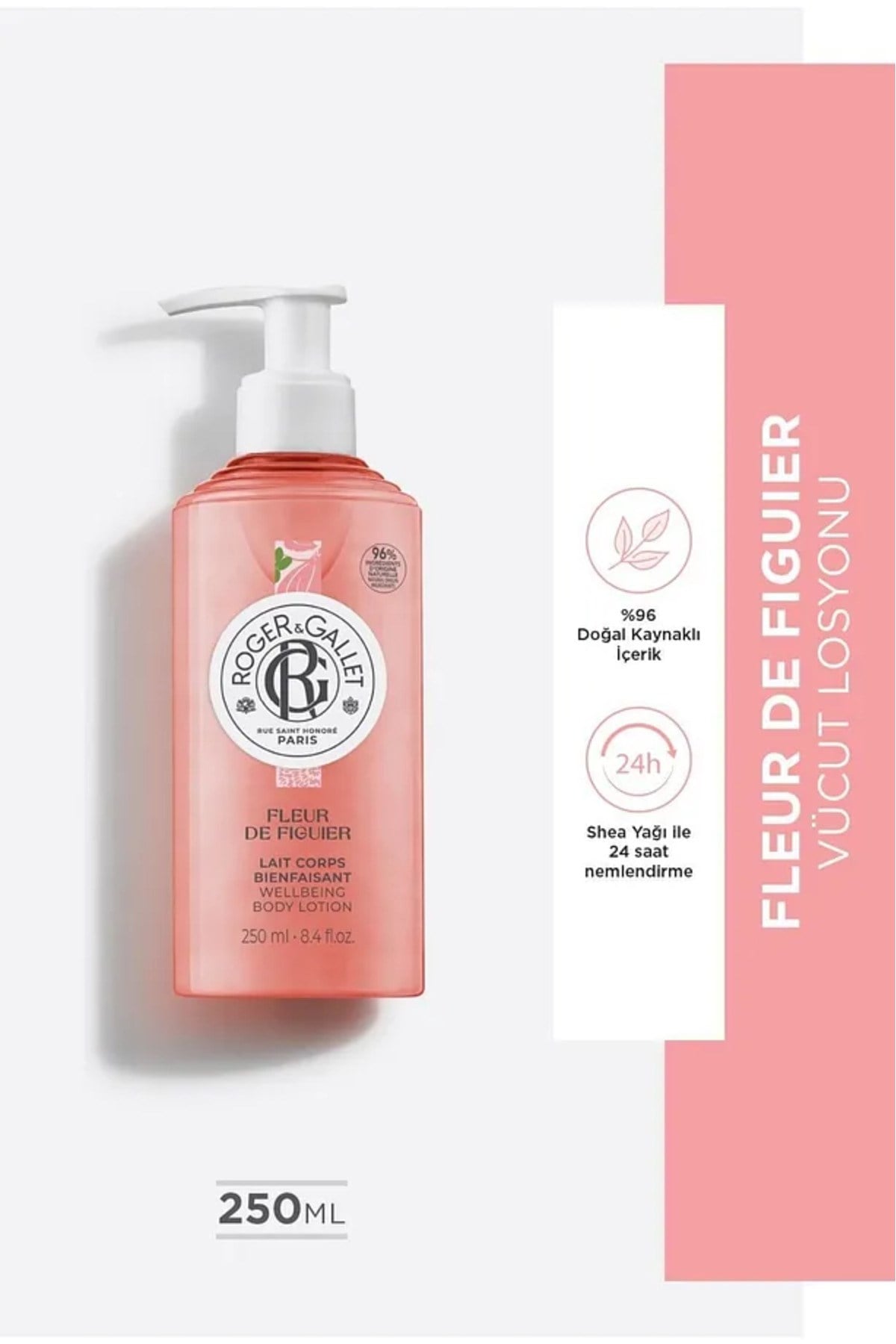 Fleur de Figuier Doğal Shea ve İncir Özlü 24  Saat Nemlendirici Vücut Losyonu 250 ml