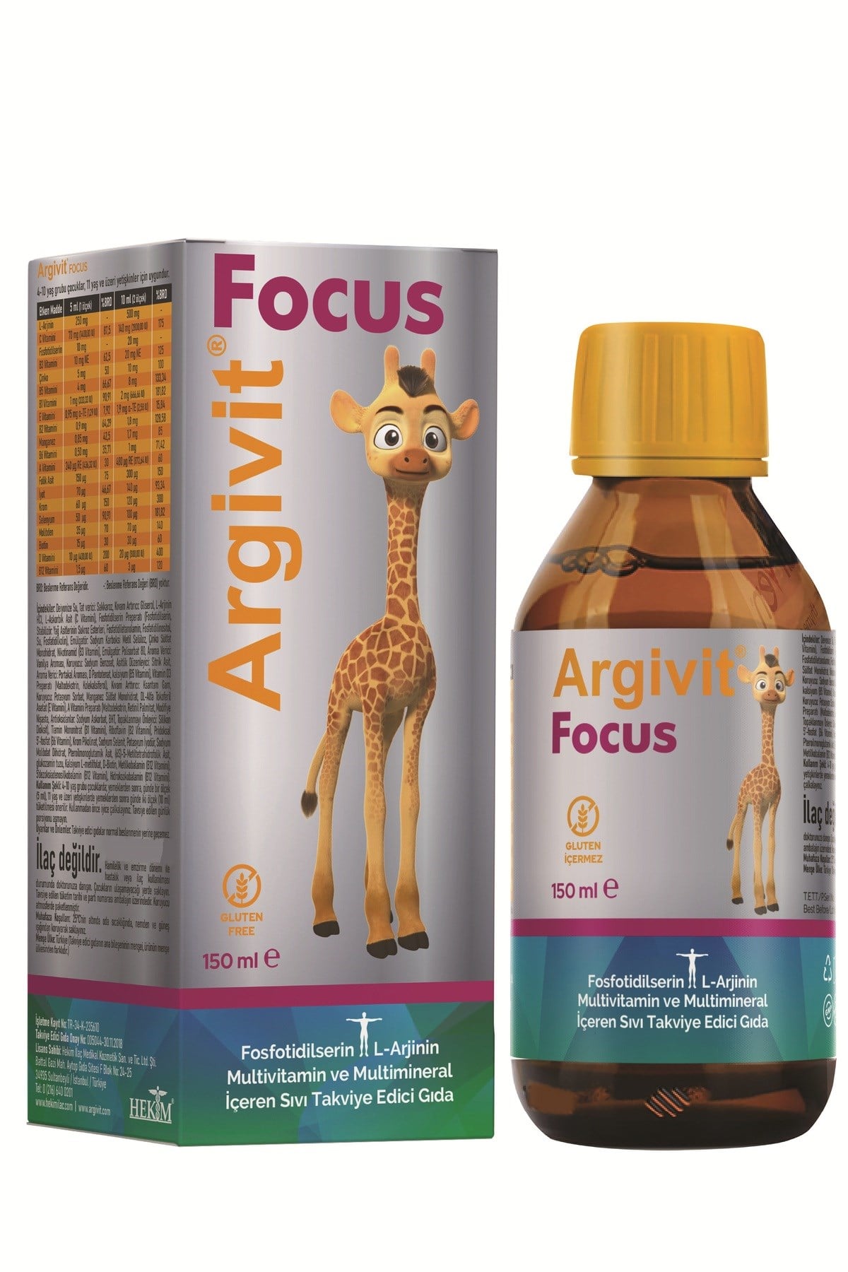 Focus Fosfotidilserin, L-Arjinin, Multivitamin ve Multimineral İçeren Sıvı 150 ml