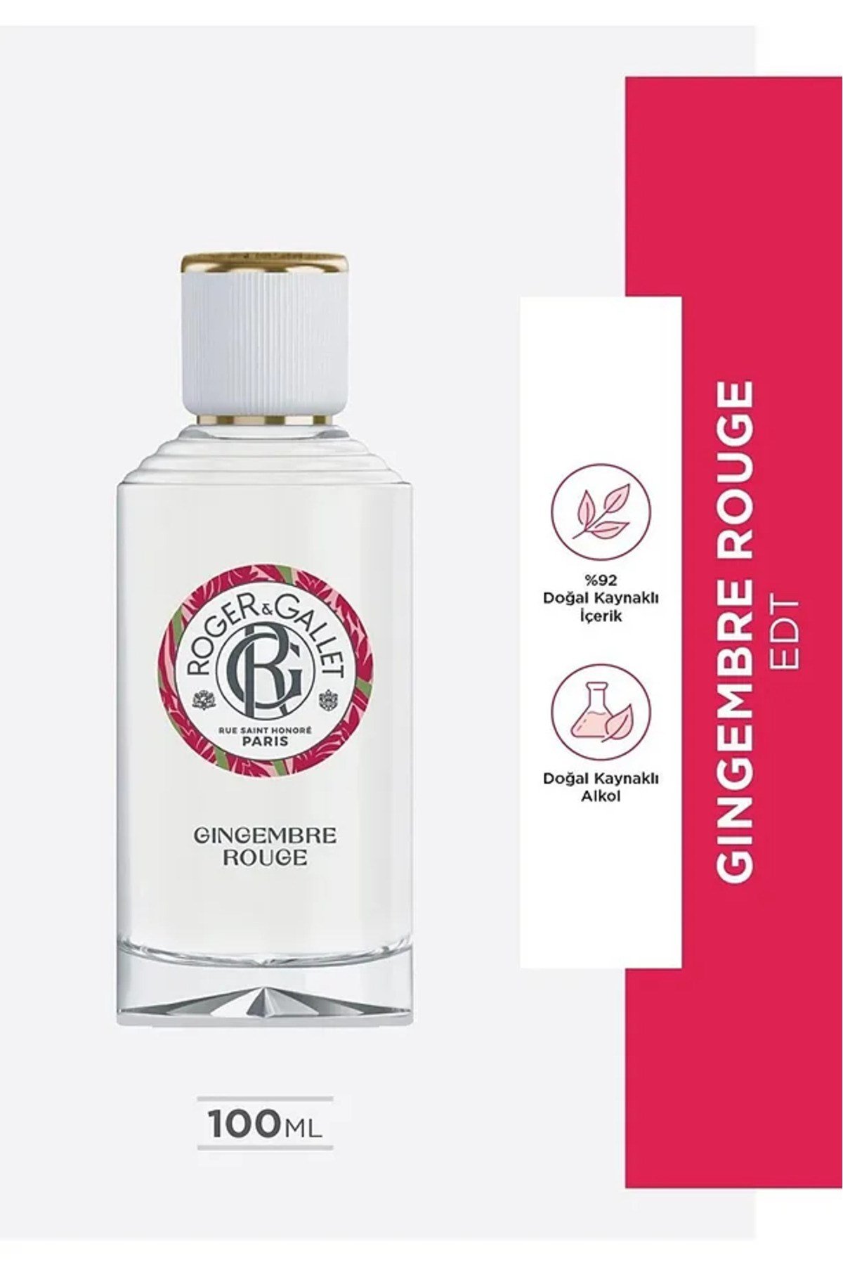 Gingembre Rouge Doğal Zencefil ve Pembe Meyve Özlü Çiçeksi - Meyvemsi Parfüm EDT 100 ml