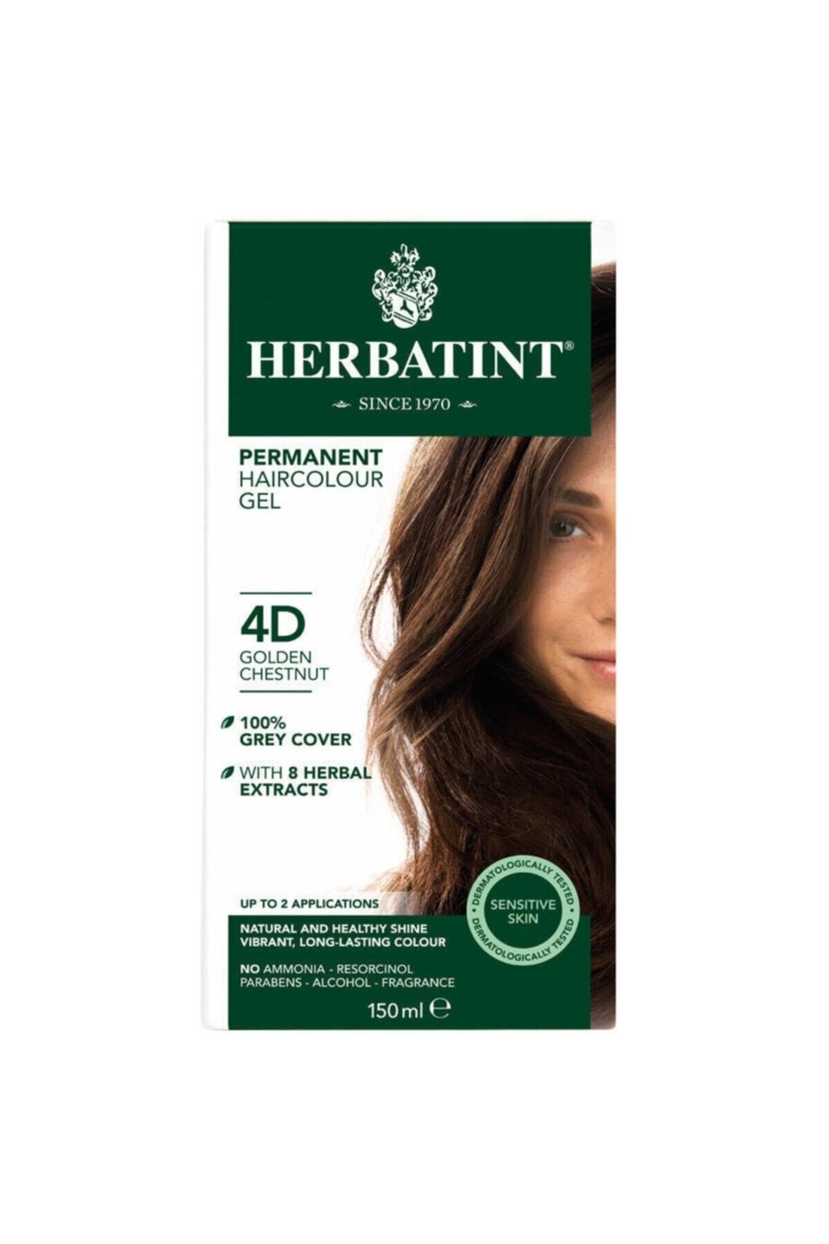 Kalıcı Bitkisel Saç Bakım Boyası - Golden Chestnut 4d Altın Kahve 150 ml 8016744500111