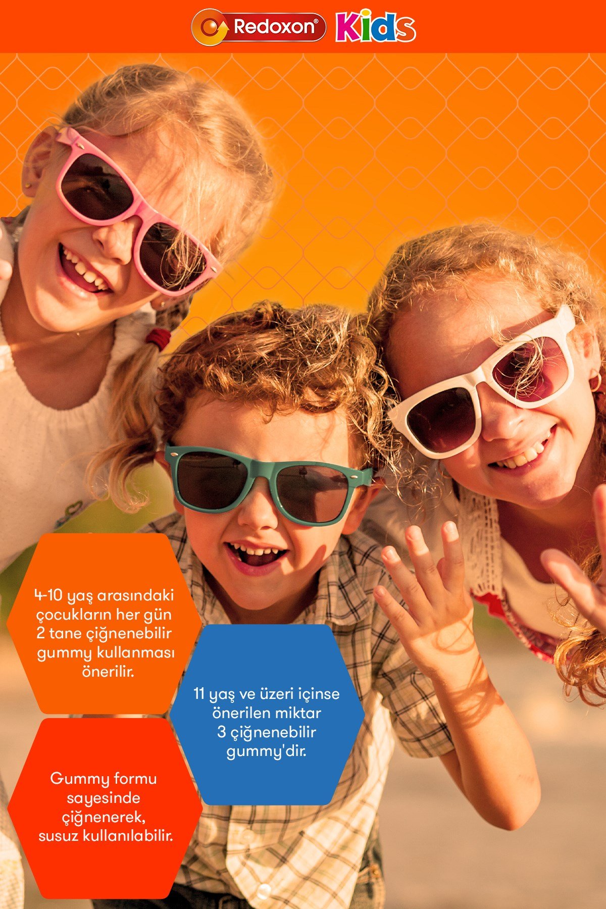 Kids Çiğnenebilir C Vitamini, D Vitamini ve Çinko Takviye Edici Gıda 60 adet