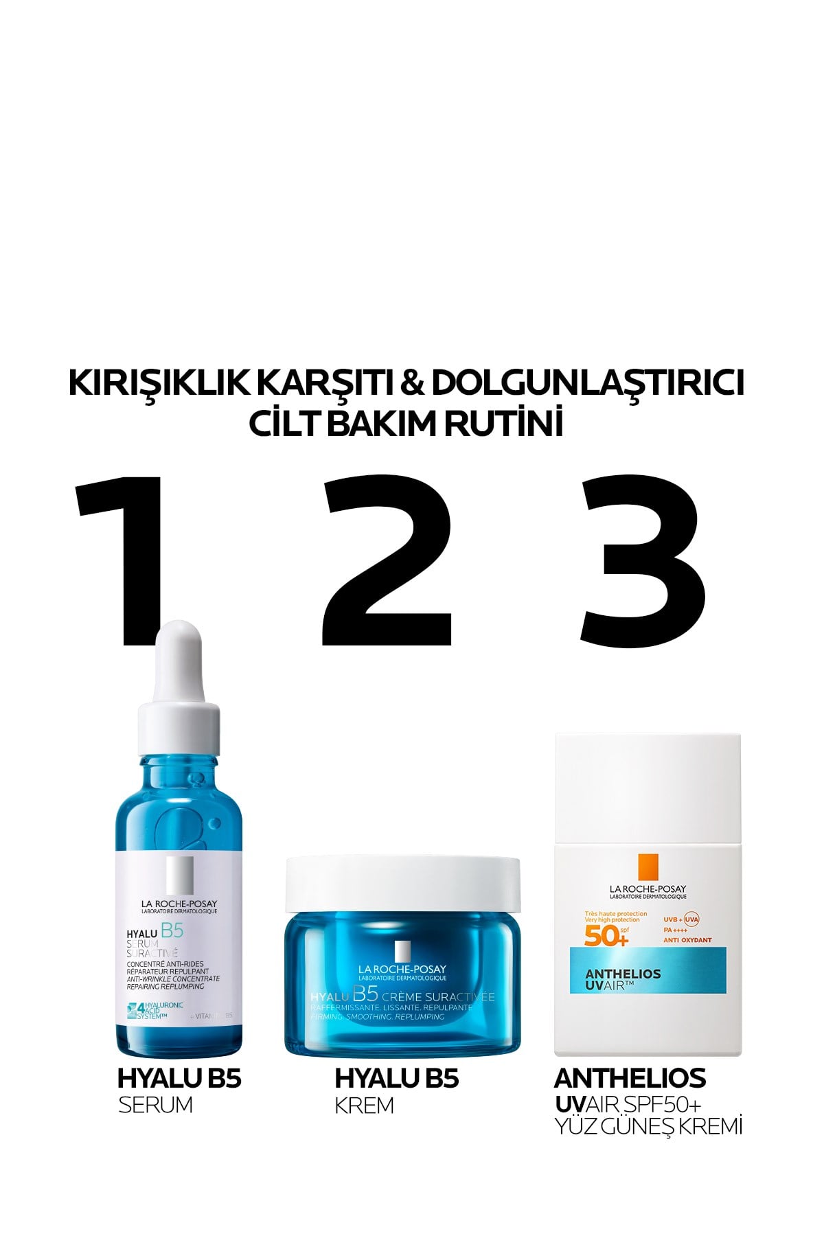 Kırışıklık Karşıtı ve Dolgunlaştırıcı Hyalüronik Asit İçeren Hyalu B5 Serum 30 ml