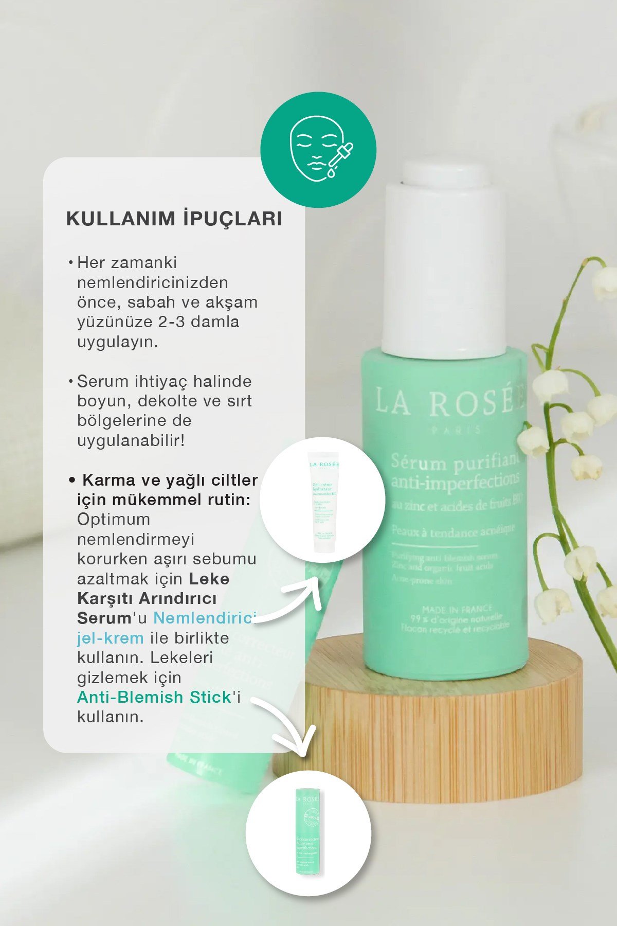 LEKE KARŞITI ARINDIRICI SERUM Çinko ve Organik Meyve Asitleri İçeren - 30 mL