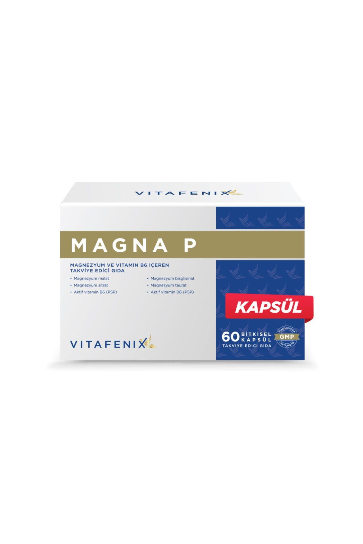 Magna P Magnezyum Ve Vitamin B6 İçeren Kapsül Takviye Edici Gıda