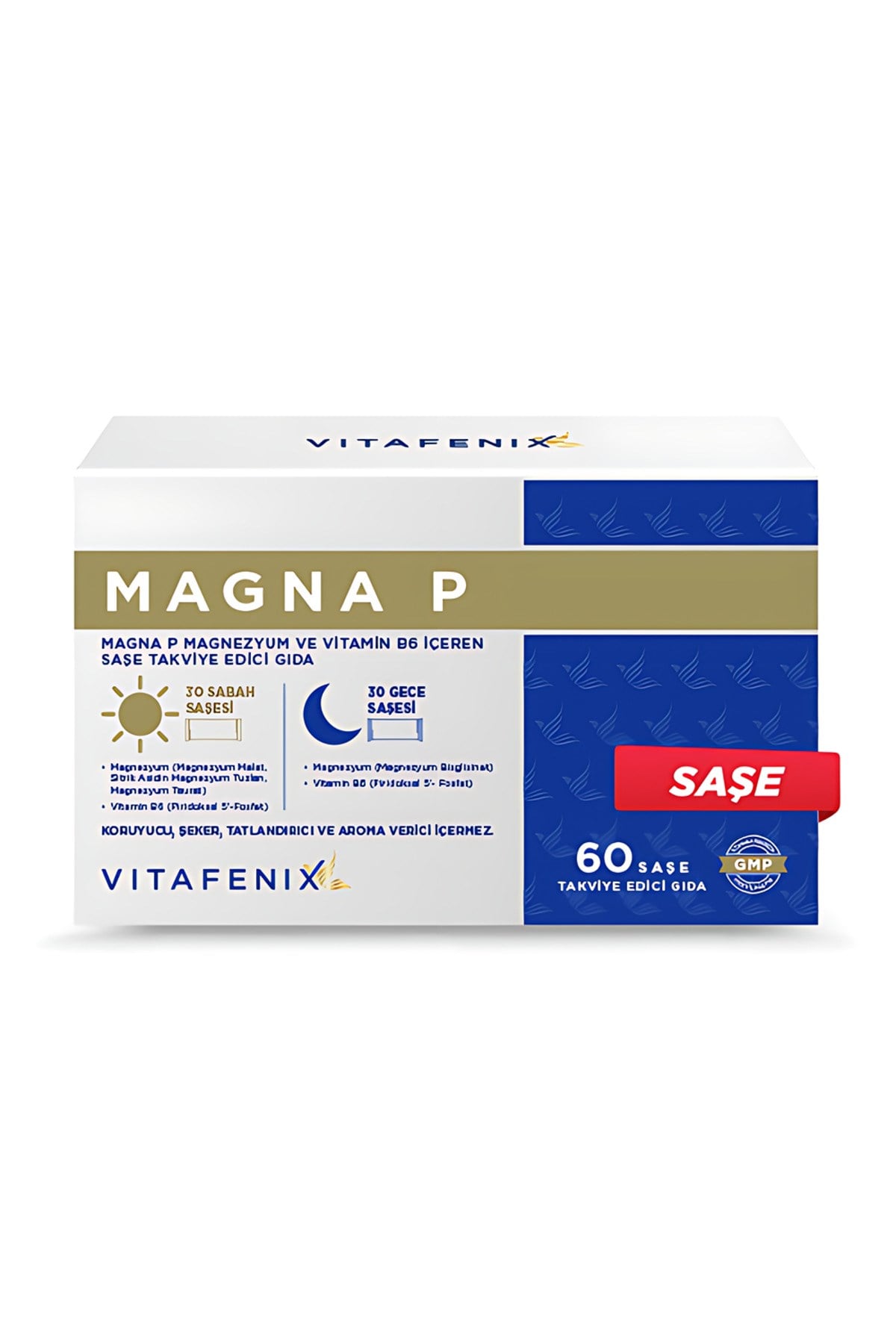 Magna P Magnezyum Ve Vitamin B6 Içeren Takviye Edici Vegan Gıda 60 Saşe