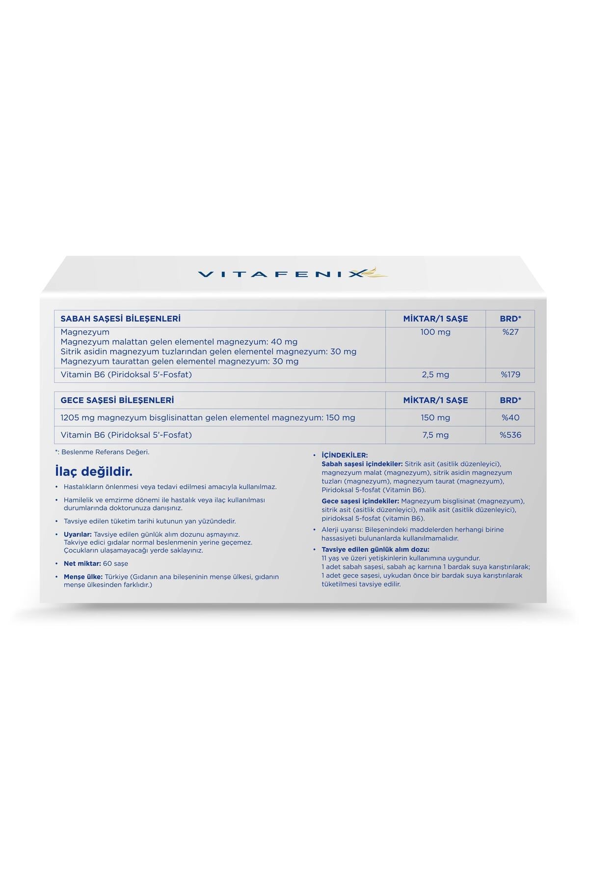 Magna P Magnezyum Vitamin B6 60 Saşe