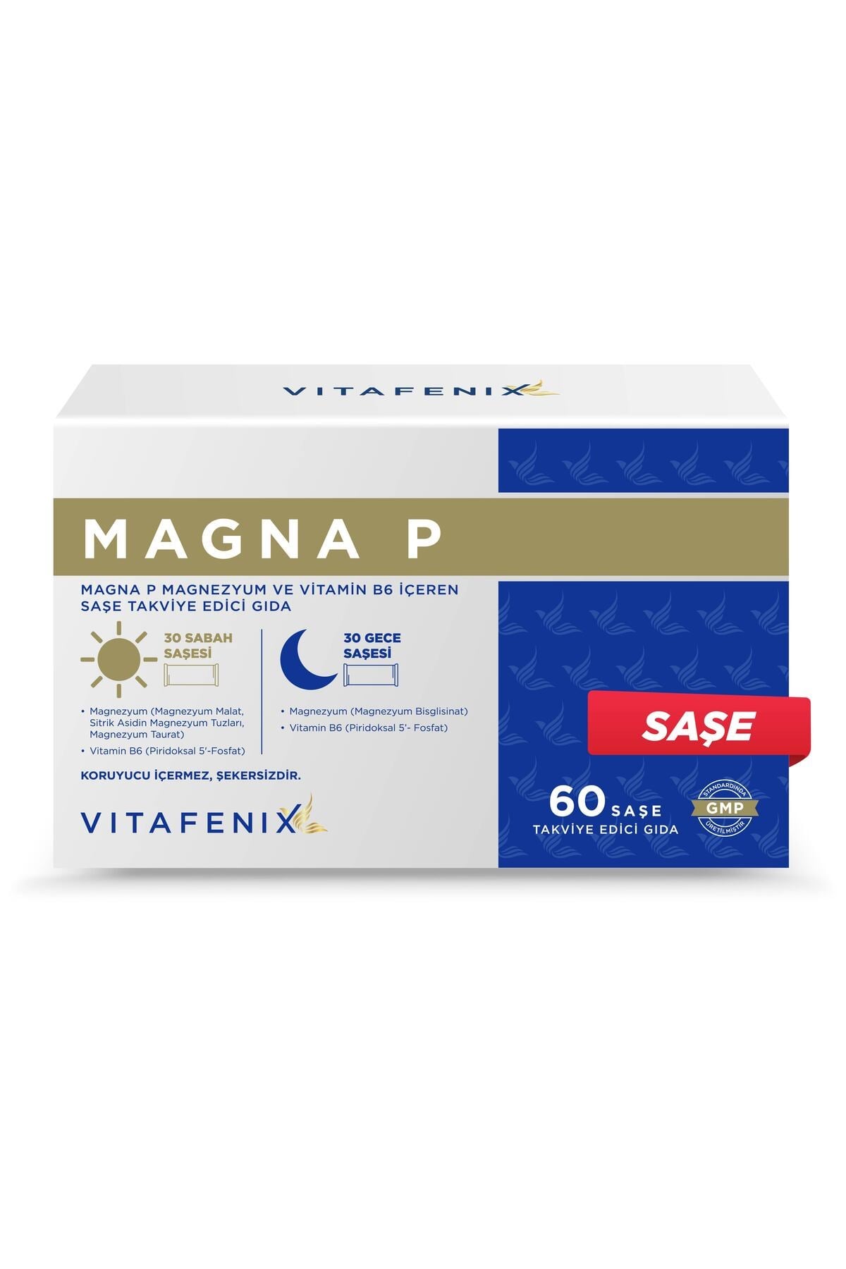 Magna P Magnezyum Vitamin B6 60 Saşe