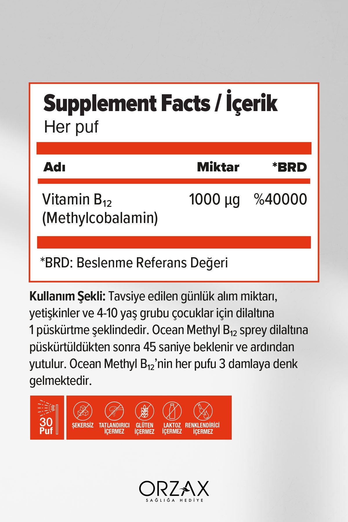Methyl B12 1000mcg 5ml Sprey.