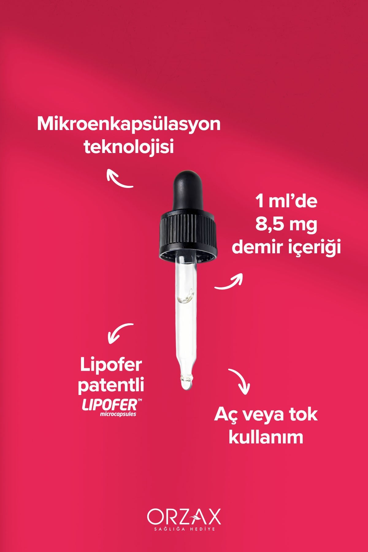 Microfer Demir Takviye Edici Gıda (Lipofer: Patentli Mikroenkapsüle Demir Kaynağı) - Damla - 30 ml