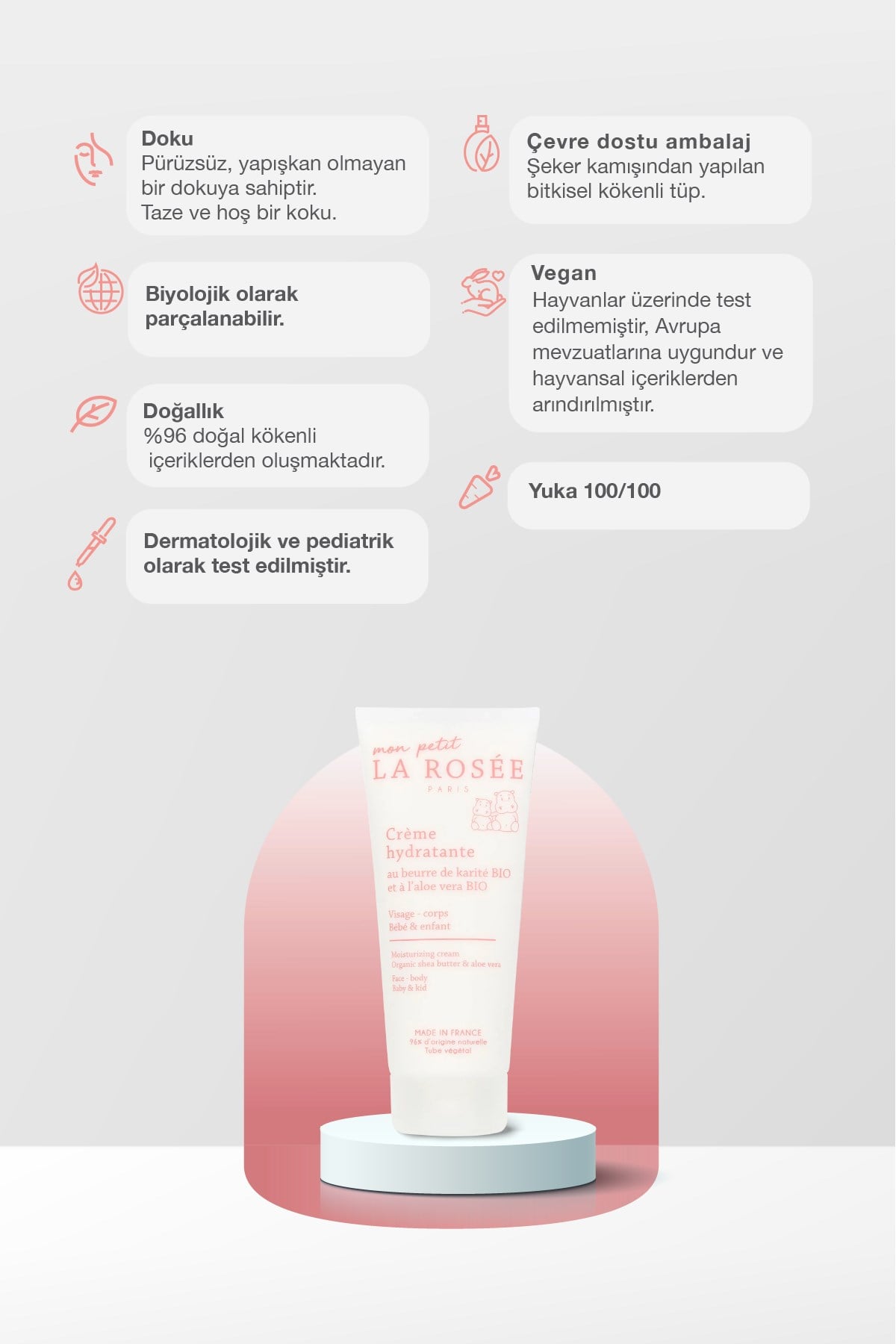 Mon Petit NEMLENDİRİCİ KREM Organik Shea Yağı ve Aloe Vera İçeren - 200 mL