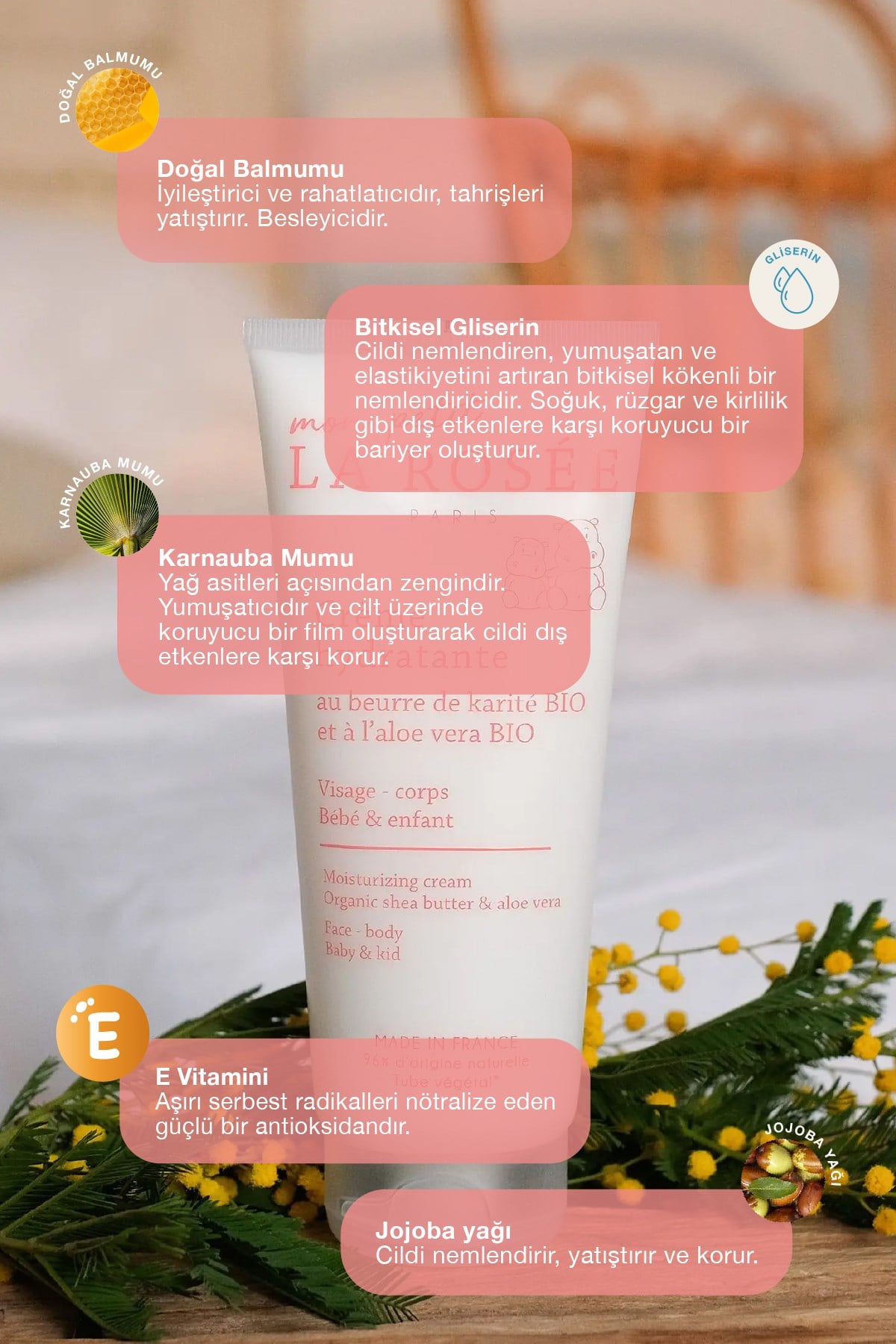 Mon Petit NEMLENDİRİCİ KREM Organik Shea Yağı ve Aloe Vera İçeren - 200 mL