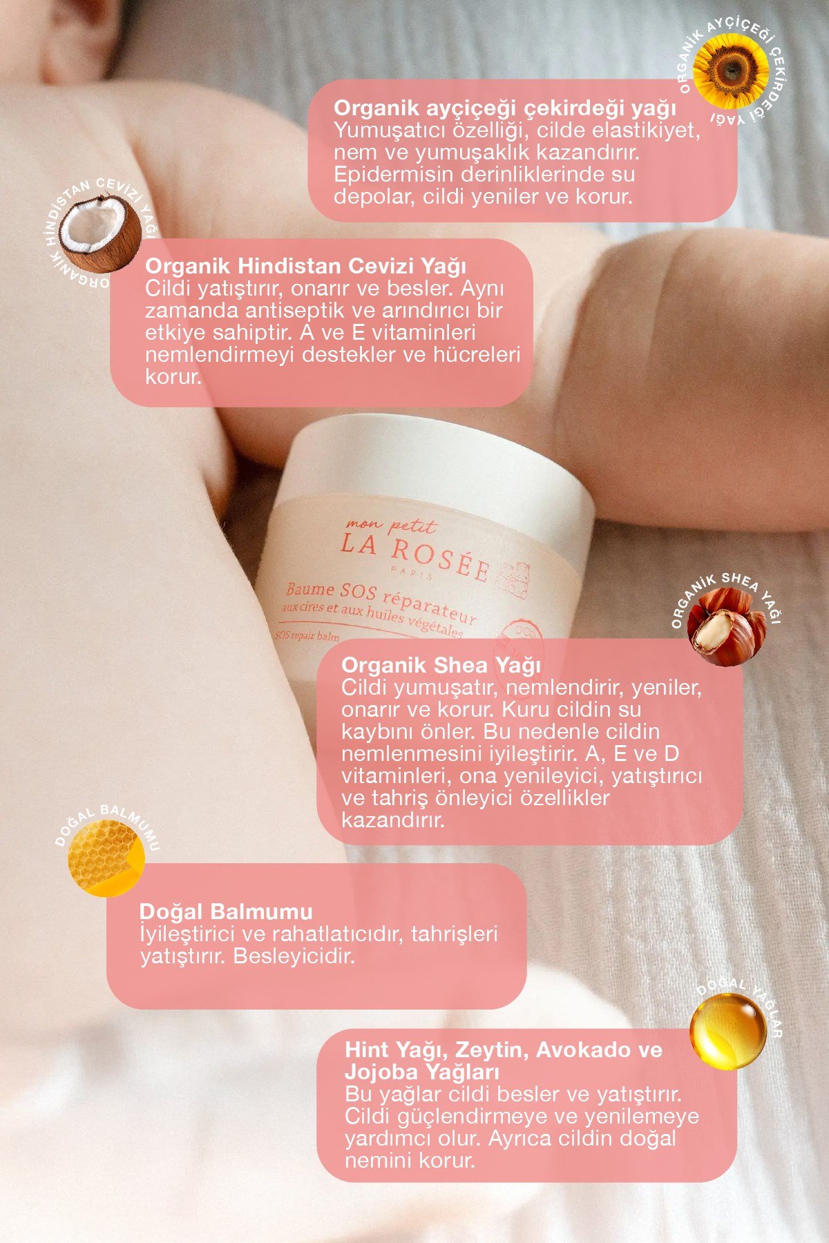 Mon Petit Sos Onarici Balsam Bitkisel Yağlar Ve Bal Mumu İçeren 20 G