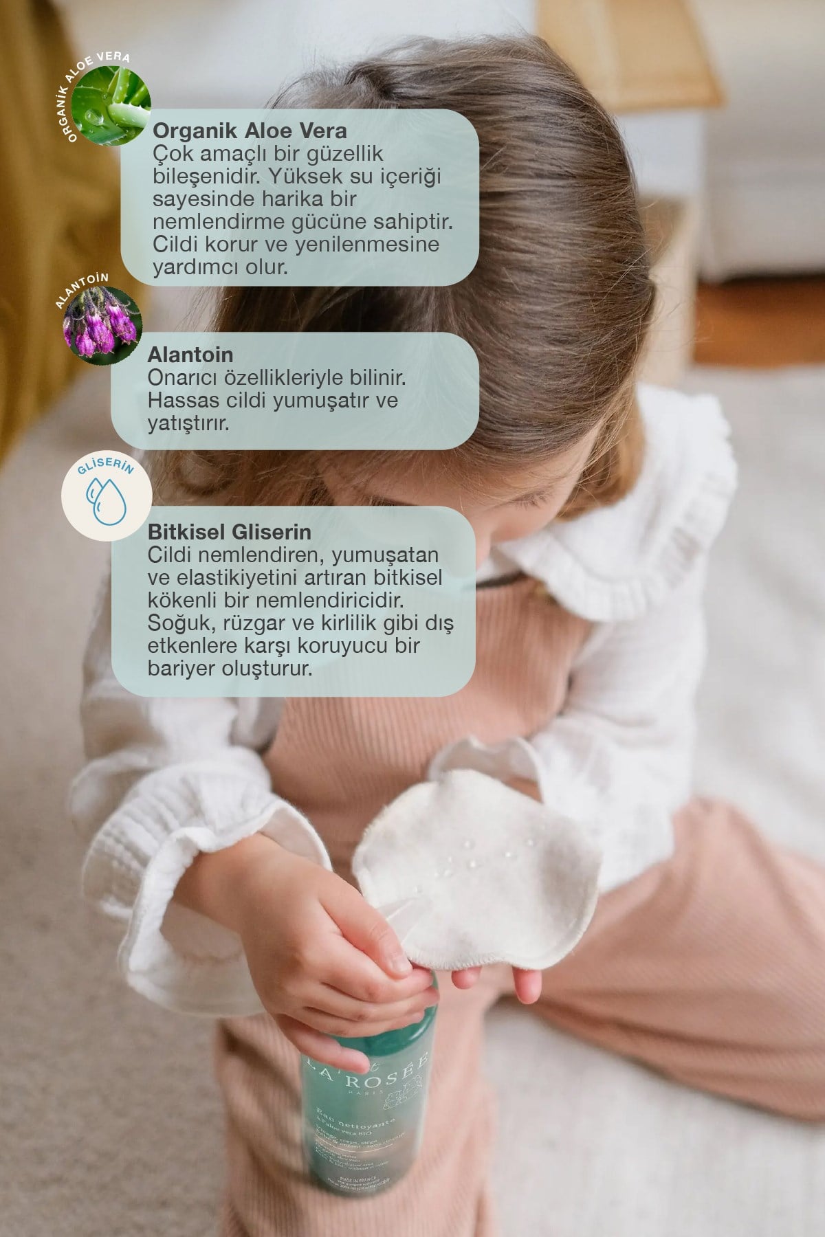 Mon Petit TEMİZLEME SUYU Organik Aloe Vera İçeren 400 mL
