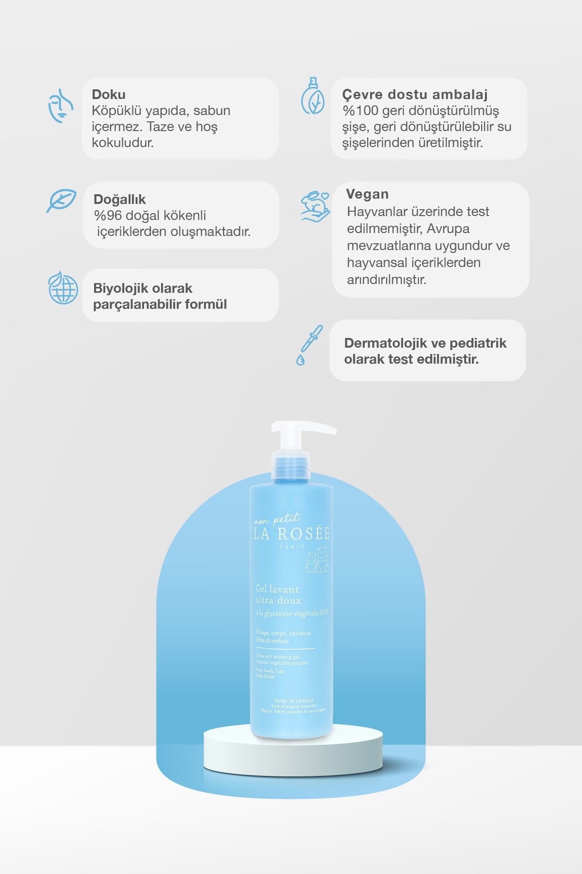 Mon Petit ULTRA HASSAS YIKAMA JELİ Organik Bitkisel Gliserin İçeren - 400 ml