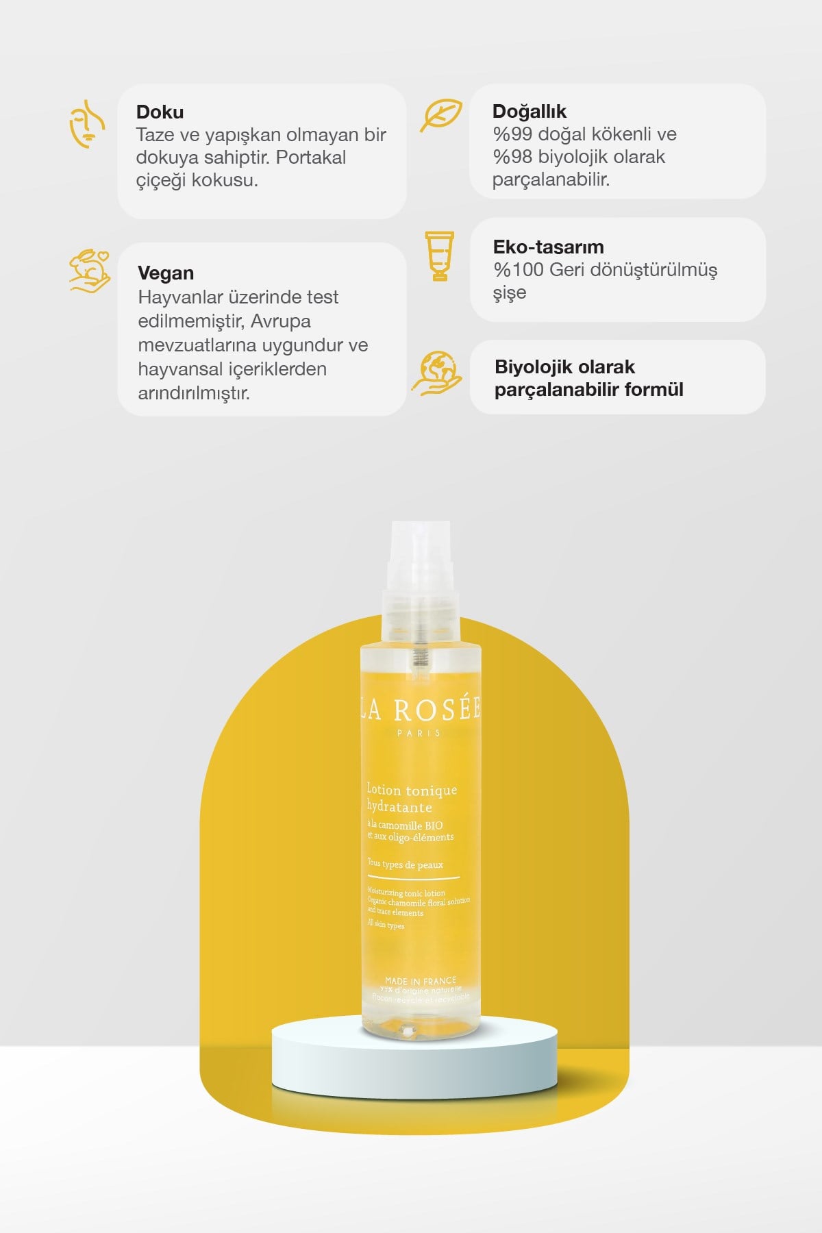 NEMLENDİRİCİ TONİK LOSYON Organik Papatya Çiçeği İçeren - 200 mL