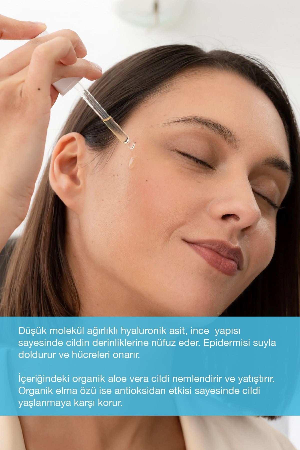 NEMLENDİRİCİ YÜZ SERUMU Hyaluronic Asit İçeren - 30 mL