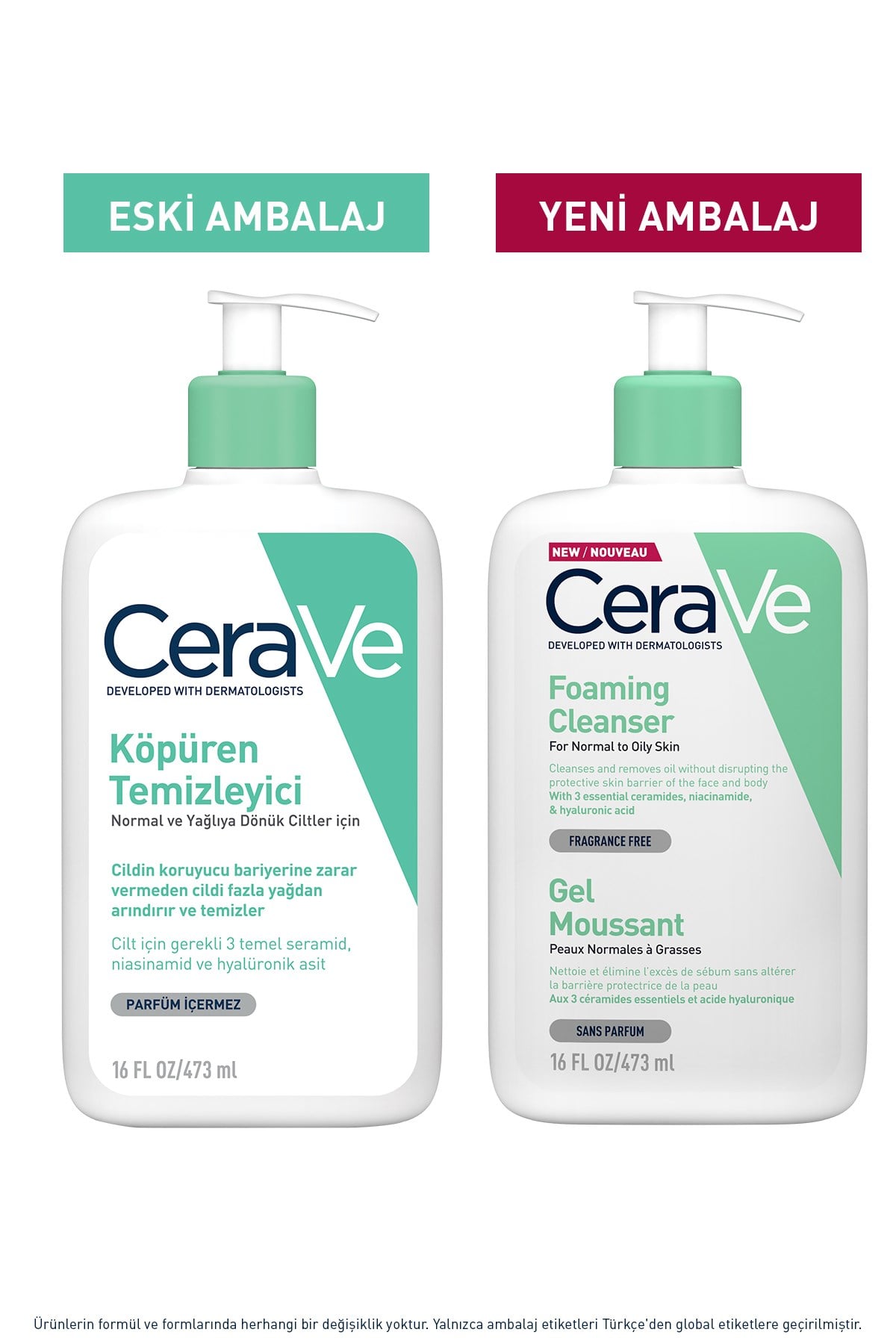 NORMAL VE KARMA CİLTLER İÇİN NİASİNAMİD İÇERİKLİ KÖPÜREN TEMİZLEYİCİ 473 ML
