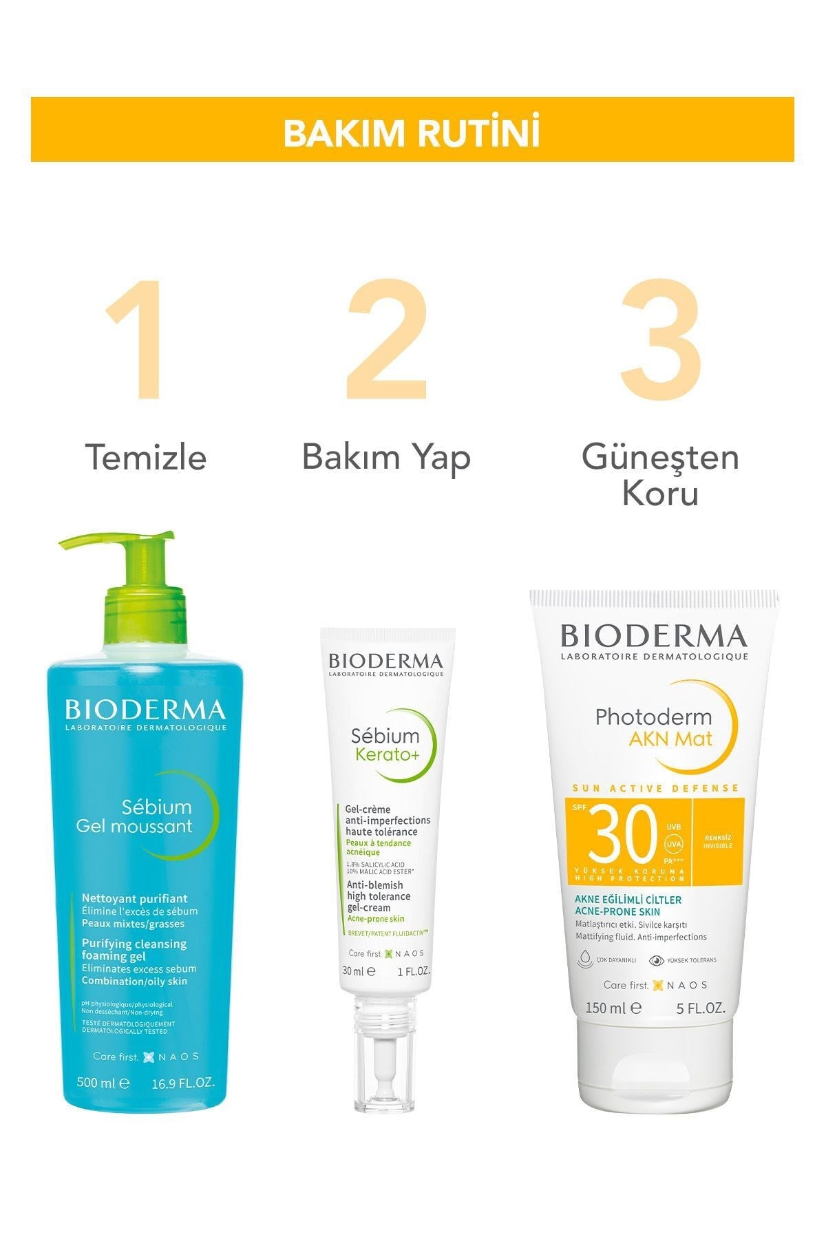 Photoderm AKN Mat SPF30 Yağlı & Akne Eğilimli Ciltler Sivilce Karşıtı Güneş Kremi 150 ML
