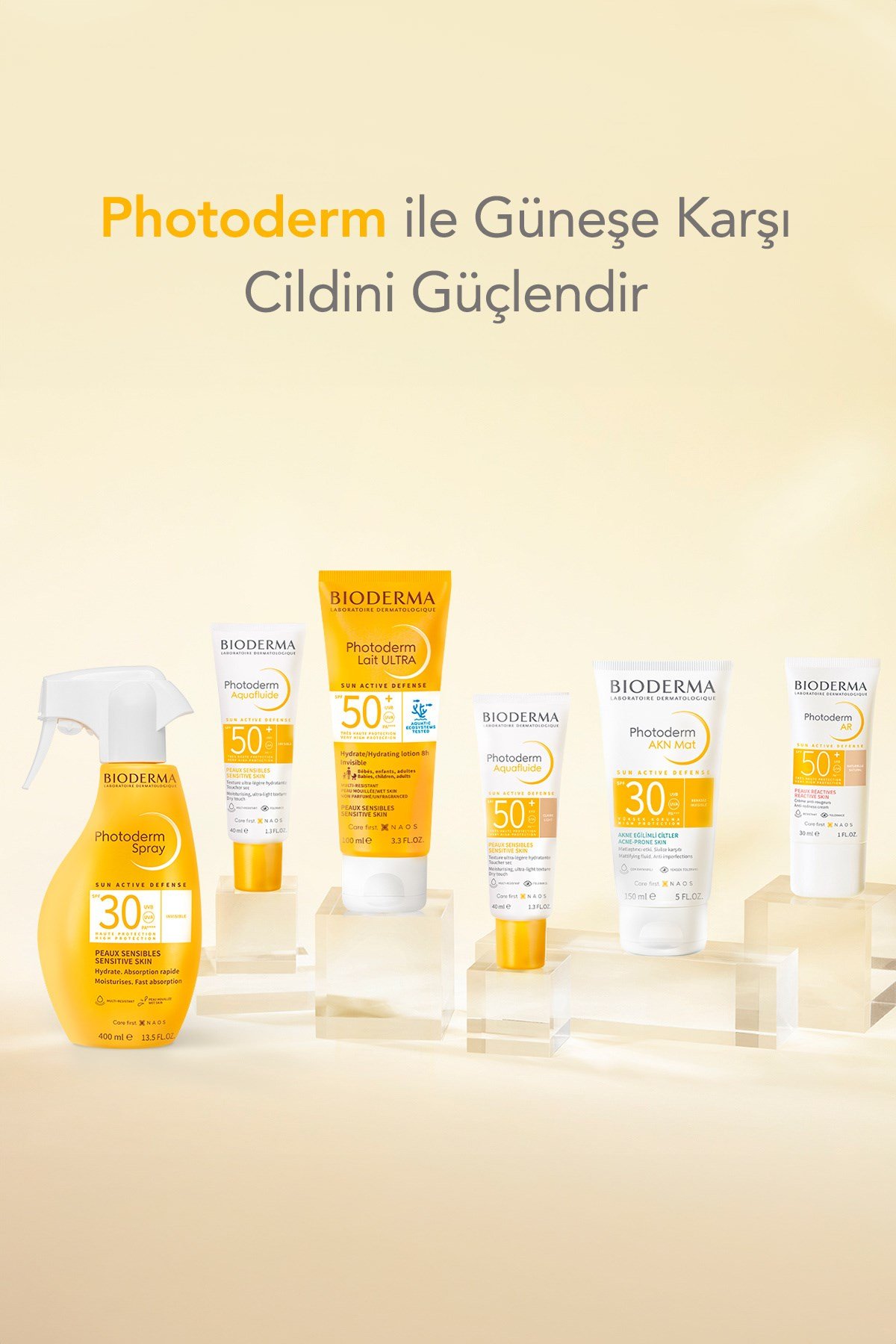 Photoderm Aquafluid SPF50+ Tüm Ciltler için Yüksek Korumalı Yüz Güneş Kremi 40 ml