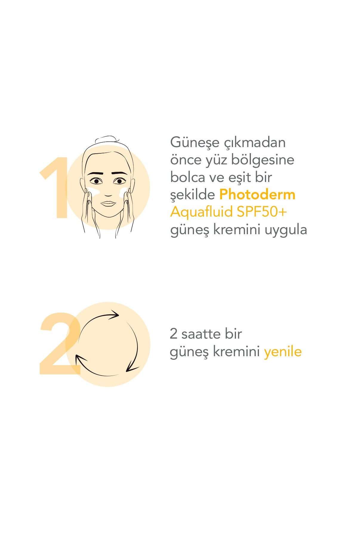 Photoderm Aquafluid SPF50+ Tüm Ciltler için Yüksek Korumalı Yüz Güneş Kremi 40 ml