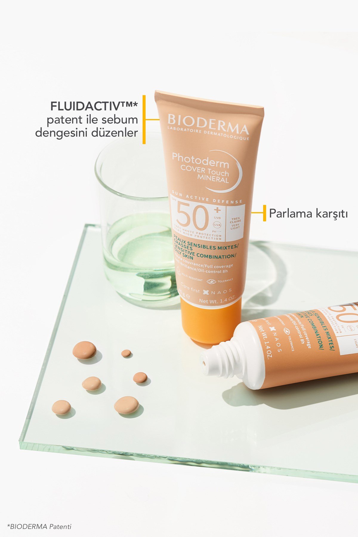 Photoderm Cover Touch SPF50+ Karma ve Yağlı Ciltler Kapatıcı Etkili Güneş Kremi Very Light 40 ML