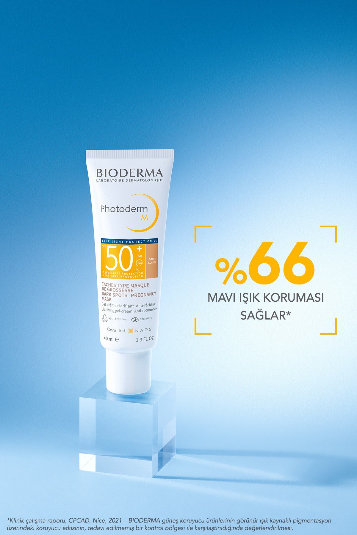 Photoderm M SPF50+ Kapatıcı Etkili Leke Karşıtı Renkli Güneş Kremi Golden 40 ML